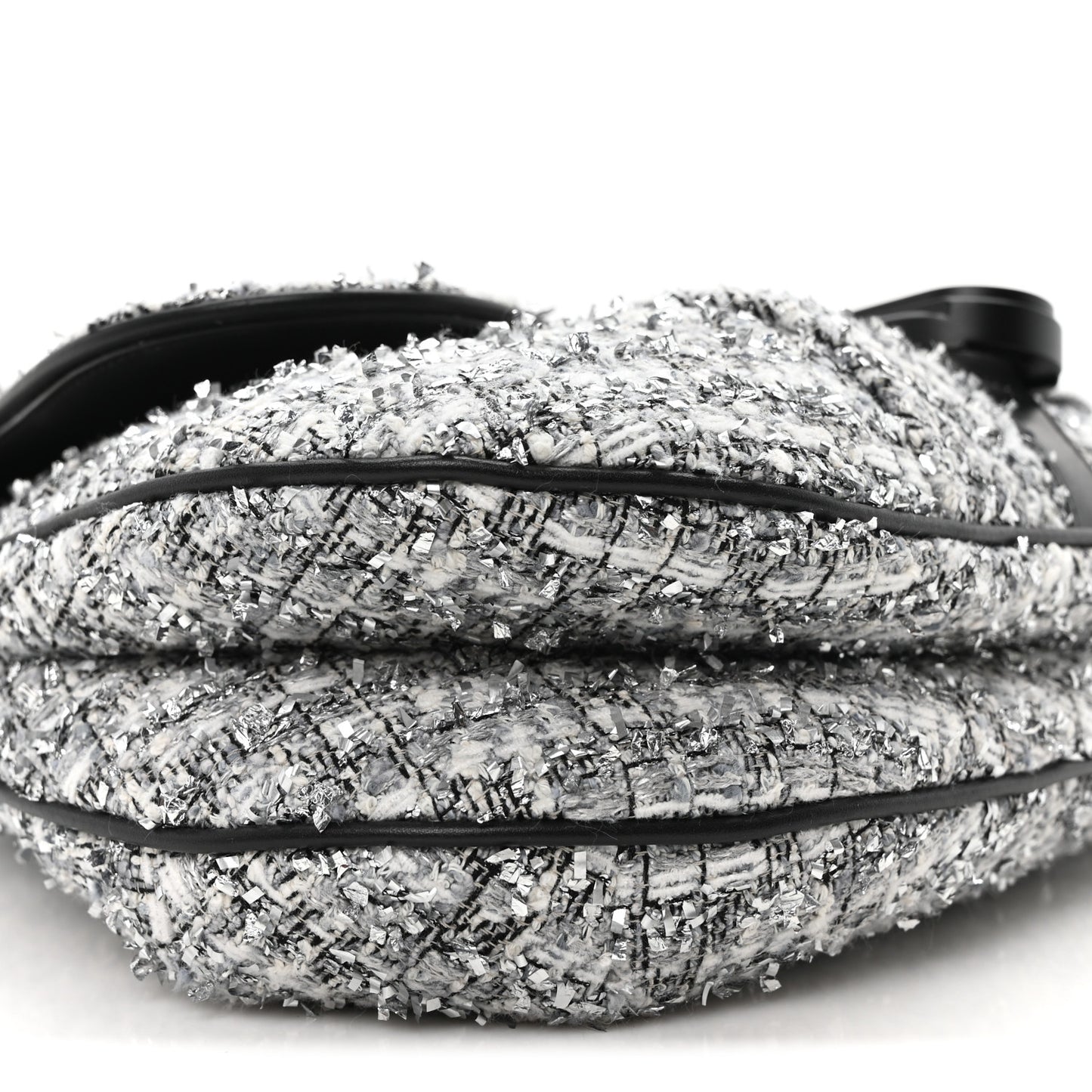 Tweed Saddle Bag Black Silver