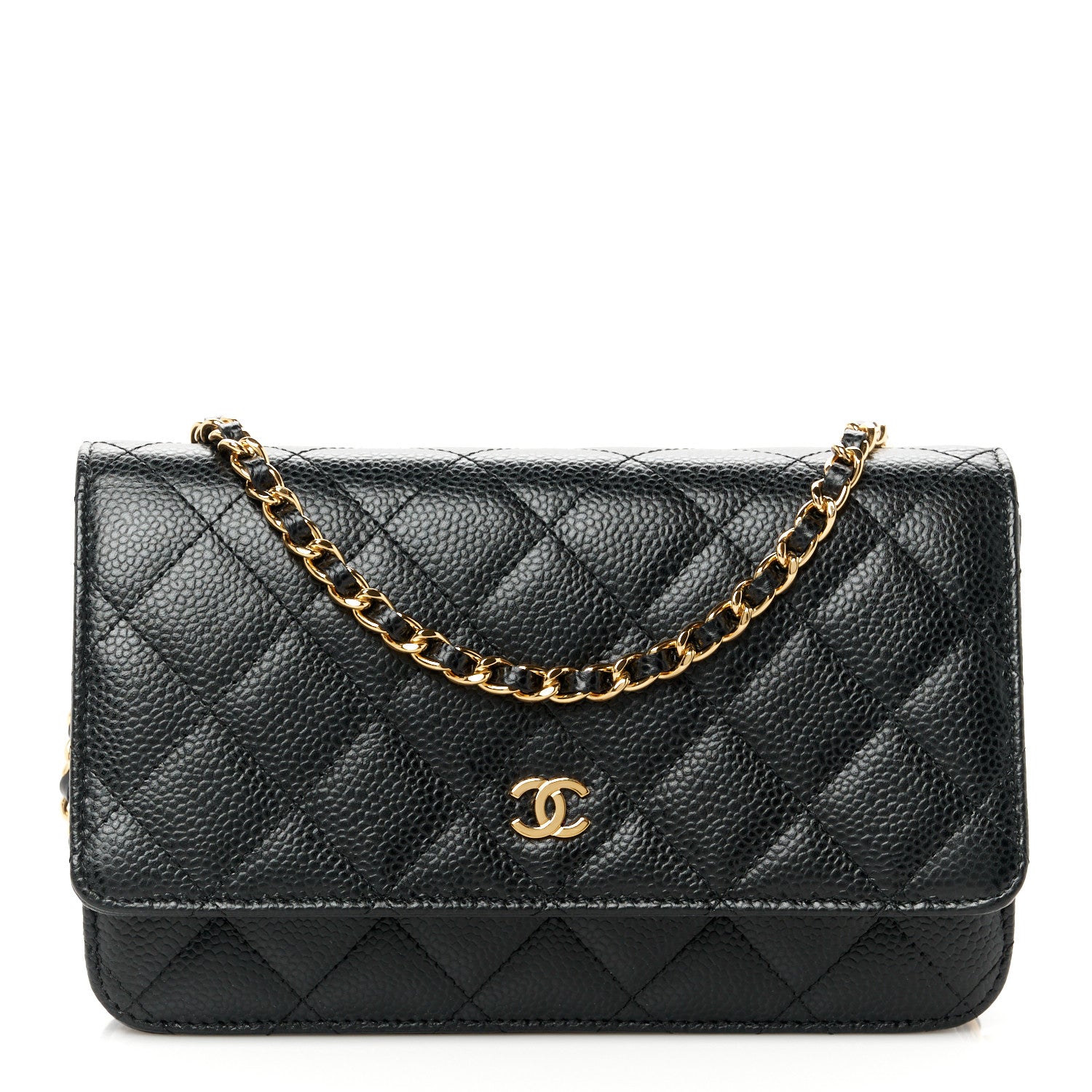 Chanel Caviar Quilted Wallet on Chain WOC Black 1 of 12