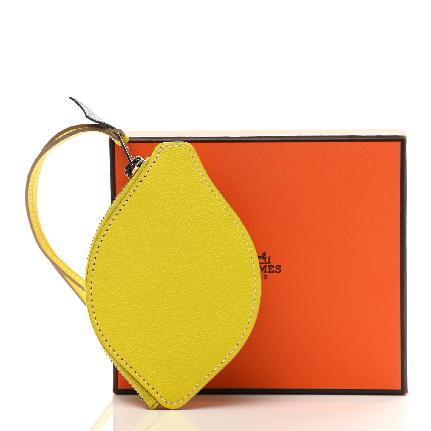 Chevre Mysore Tutti Frutti Citron Coin Purse Charm Lime