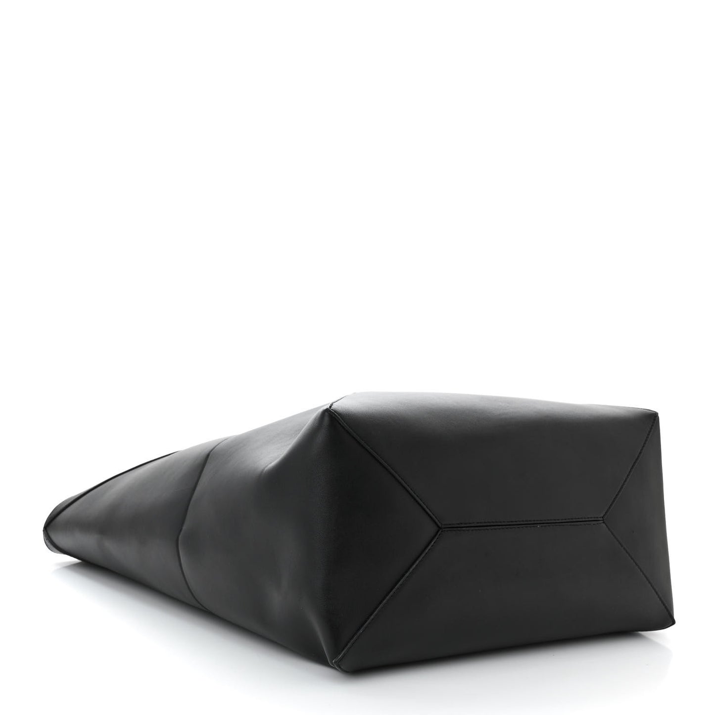 Shiny Calfskin Large Puzzle Fold Black
