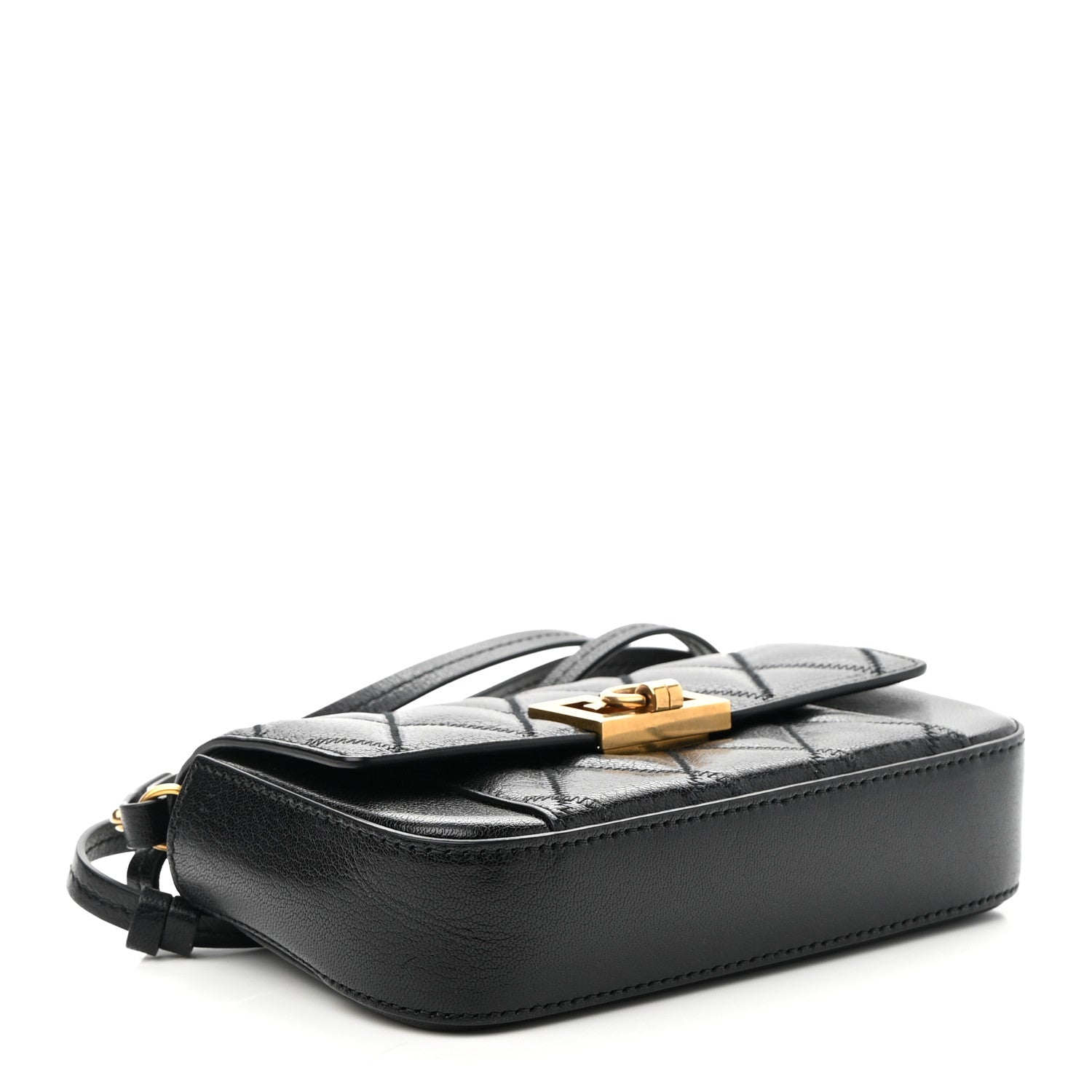Givenchy Goatskin Quilted GV3 Mini Pocket Convertible Bag Black 4 of 10