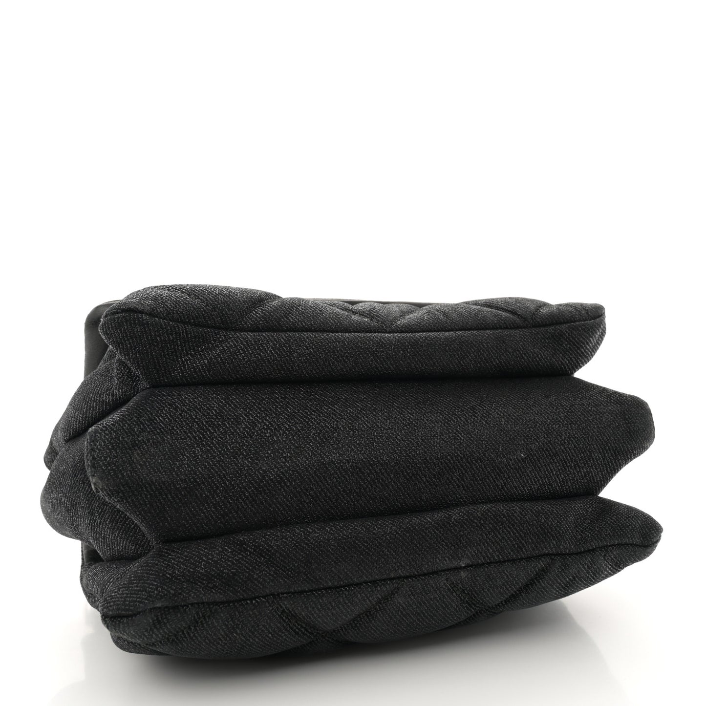 Shiny Canvas Quilted Gelly Bag Black