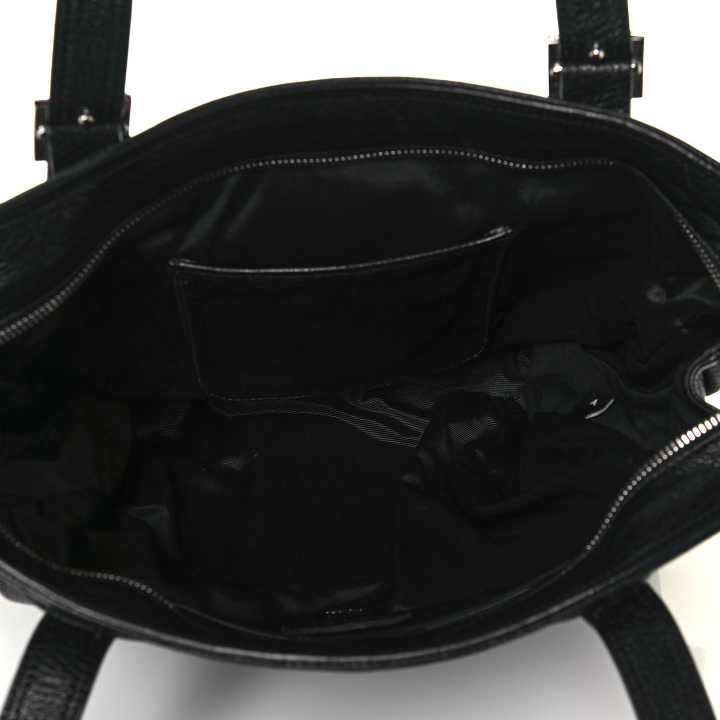 Stone Polished Goatskin Maggie Shoulder Bag Black