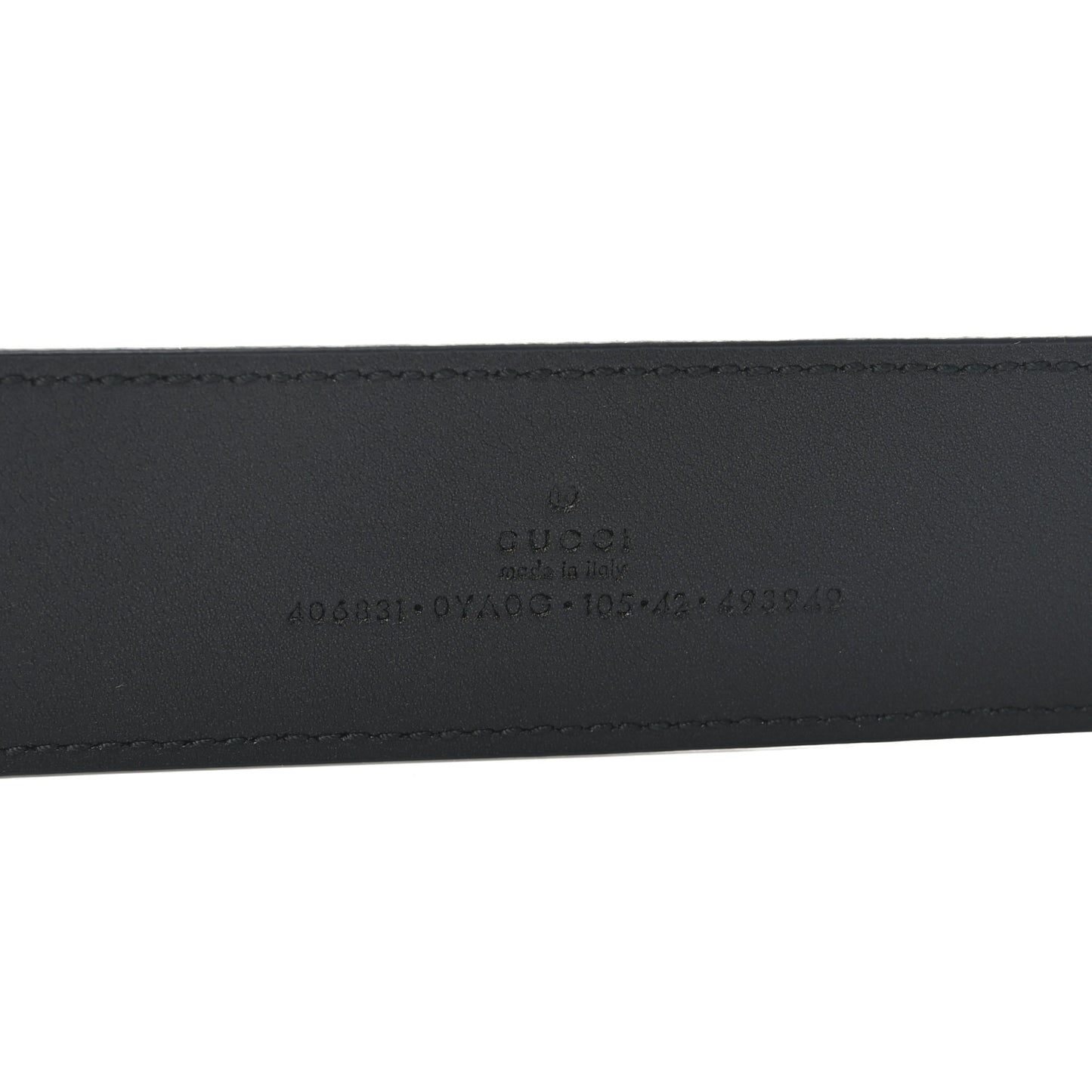 Plutone Calfskin Double G 40mm Belt 105 42 Black