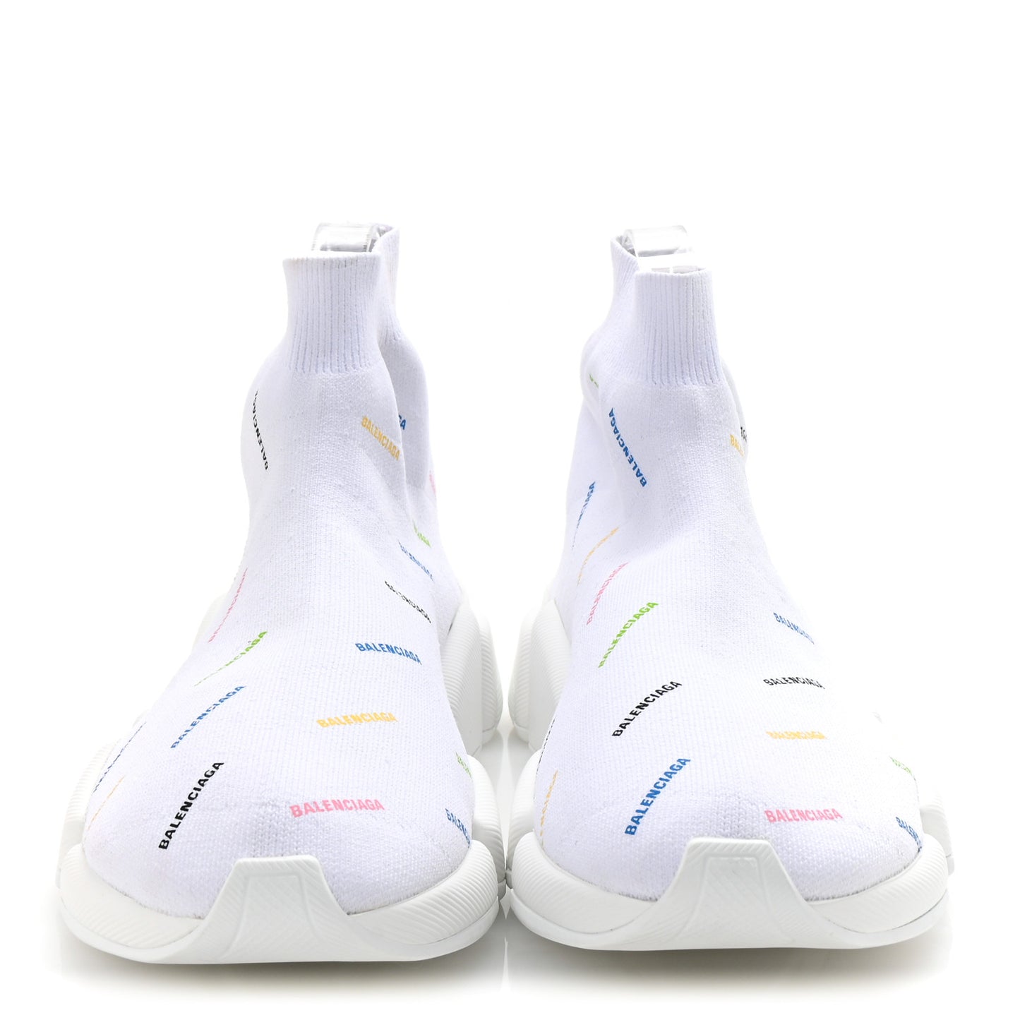 Technical 3D Recycled Knit Allover Logo Womens Speed 2.0 Sneakers 39 White Multicolor