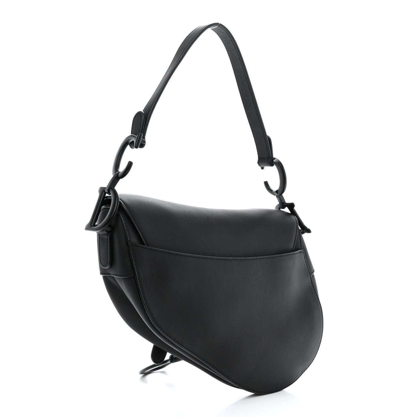Ultra Matte Calfskin Saddle Bag Black