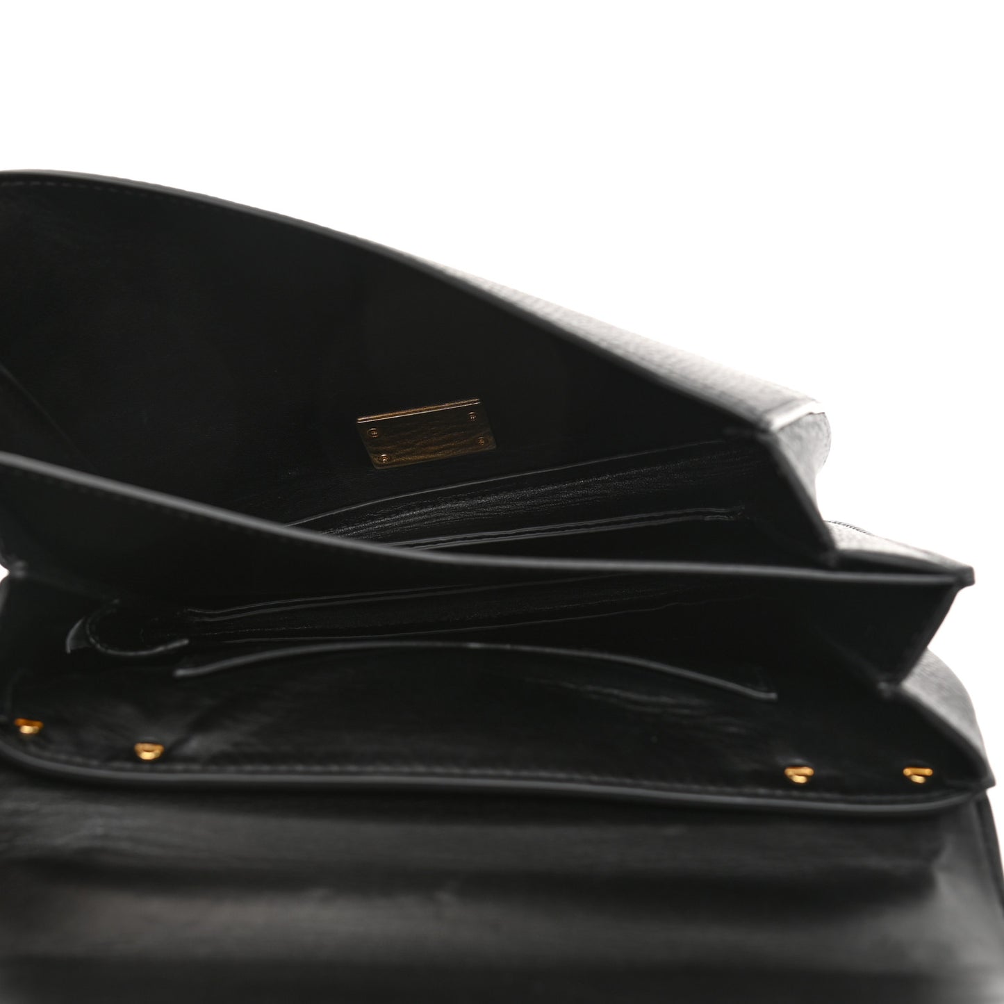 Calfskin Mount Envelope Bag Black