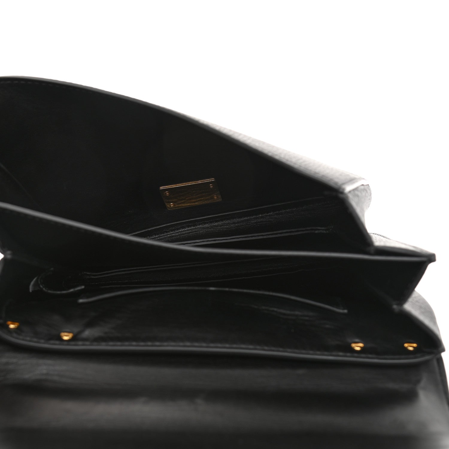 Bottega Veneta Calfskin Mount Envelope Bag Black 5 of 8