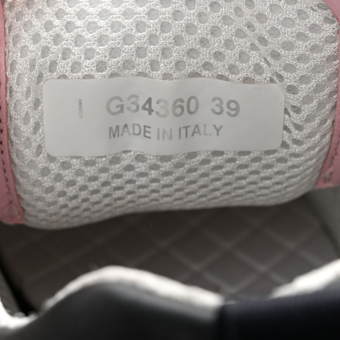 Tweed Suede Calfskin CC Sneakers 39 Gray Pink
