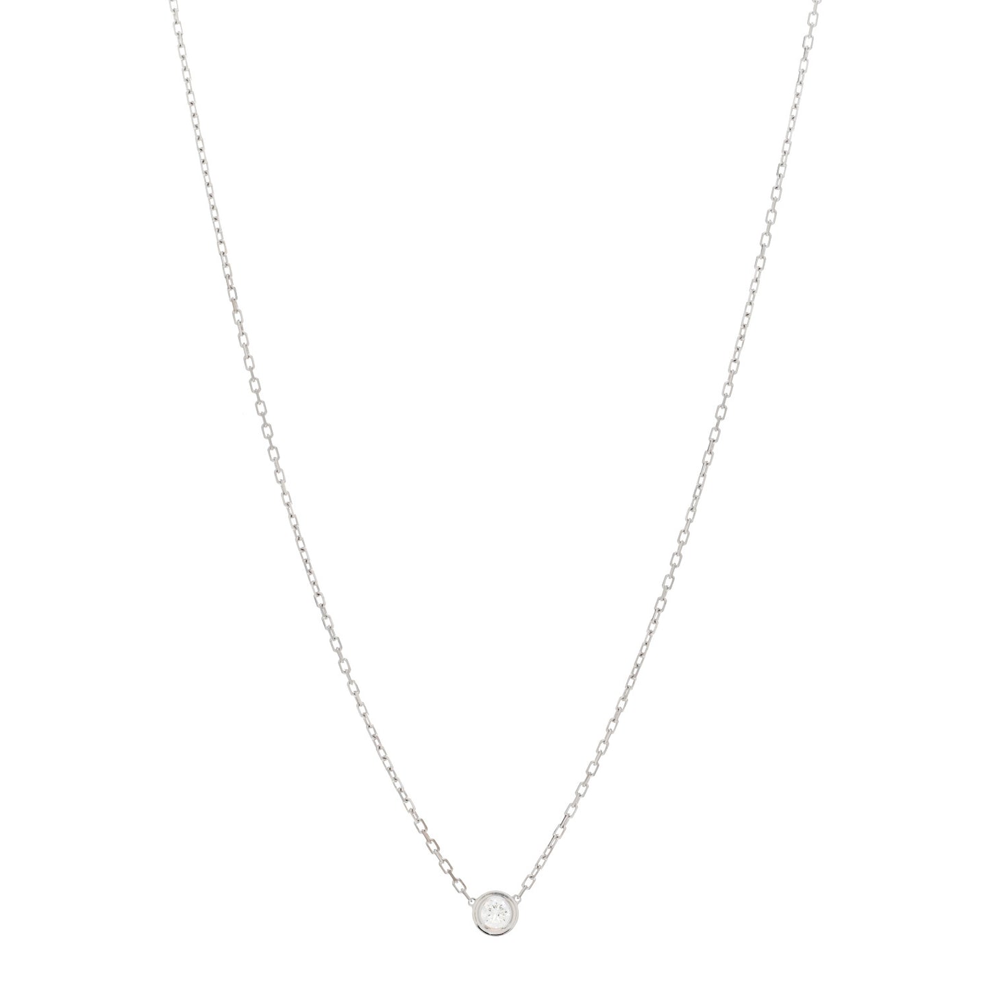 18K White Gold Diamond LM D'Amour Pendant Necklace