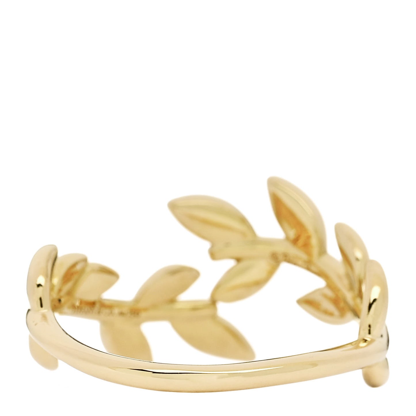 18K Yellow Gold Paloma Picasso Olive Leaf Bypass Ring 58 8.5