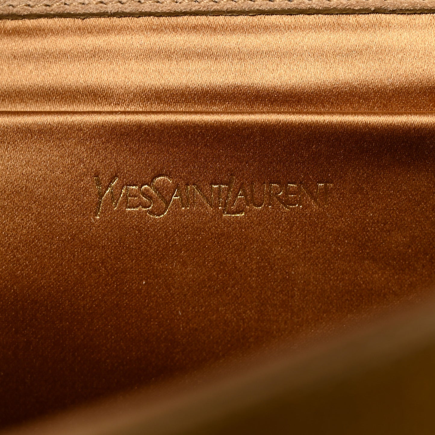 Textured Patent Calfskin Monogram Large Belle De Jour Clutch Gold
