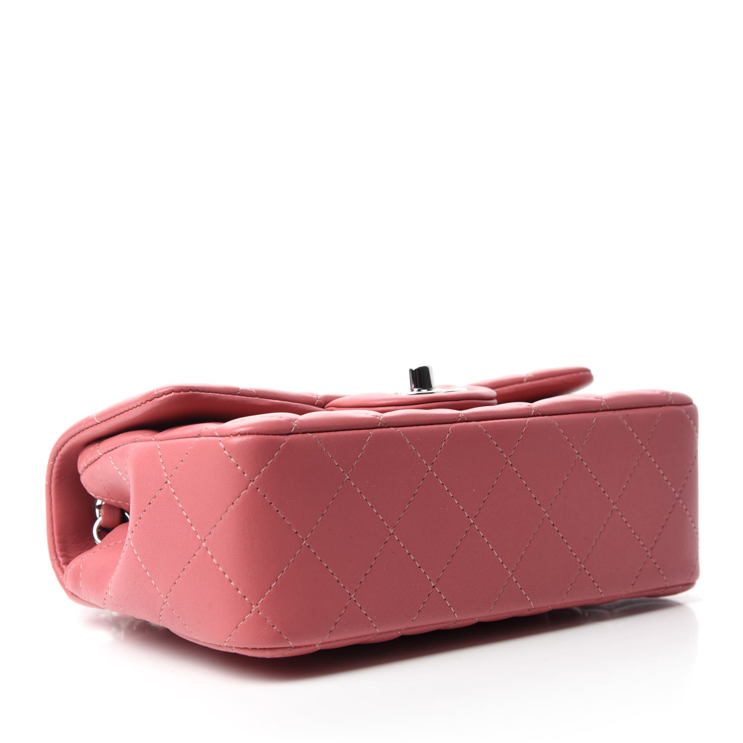 Chanel Lambskin Quilted Mini Rectangular Flap Pink 4 of 11