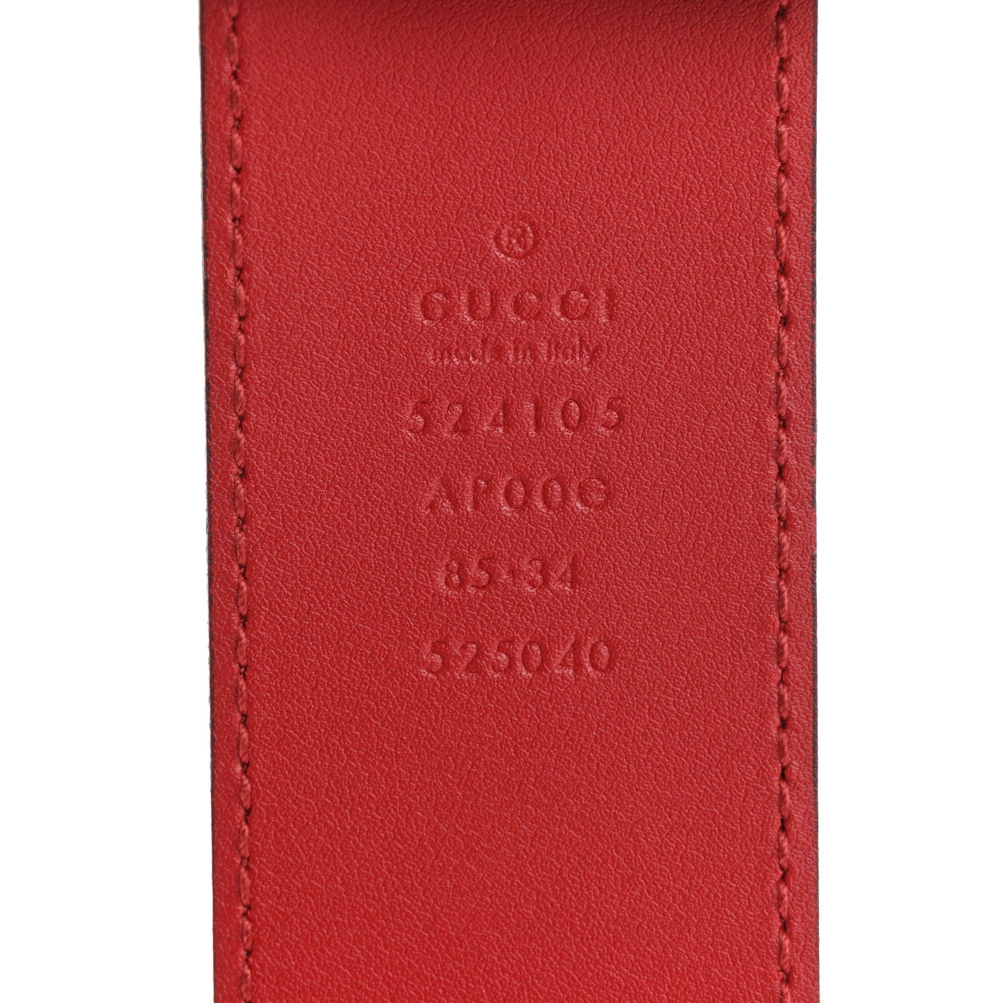 Moon Calfskin Torchon Double G 40mm Belt 85 34 Hibiscus Red