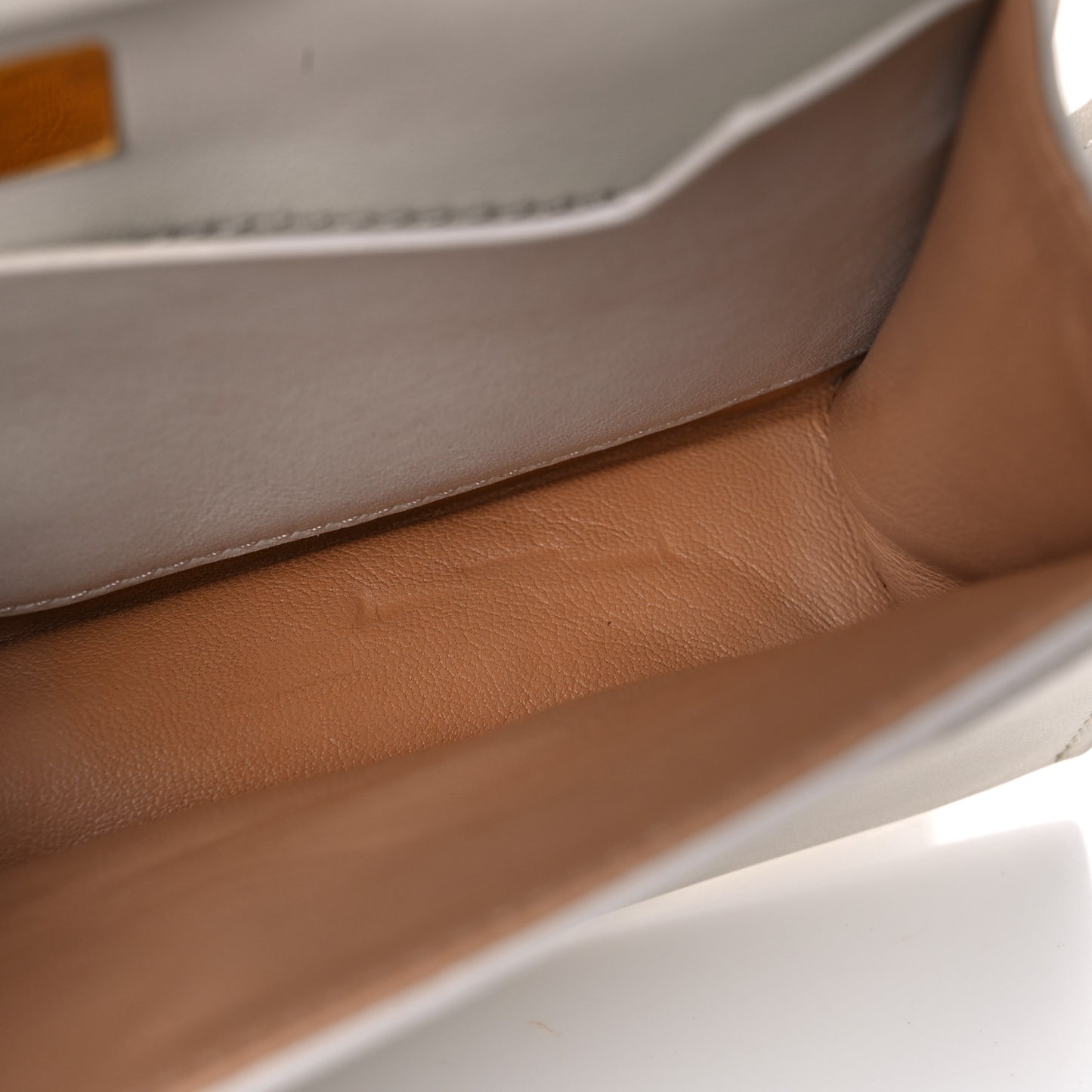 Calfskin Sedgwick Zip Clutch White