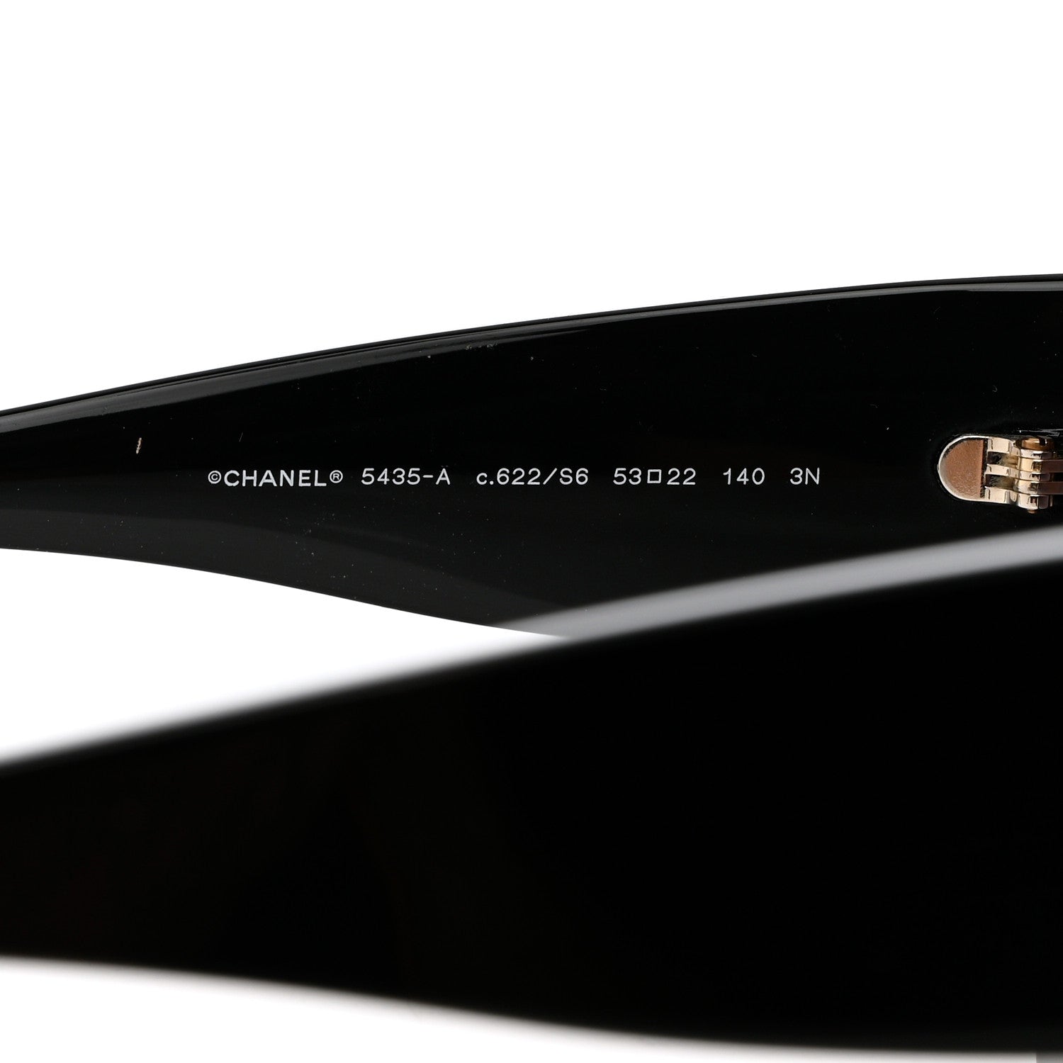 Chanel Acetate Rectangle Sunglasses 5435 Black 5 of 9