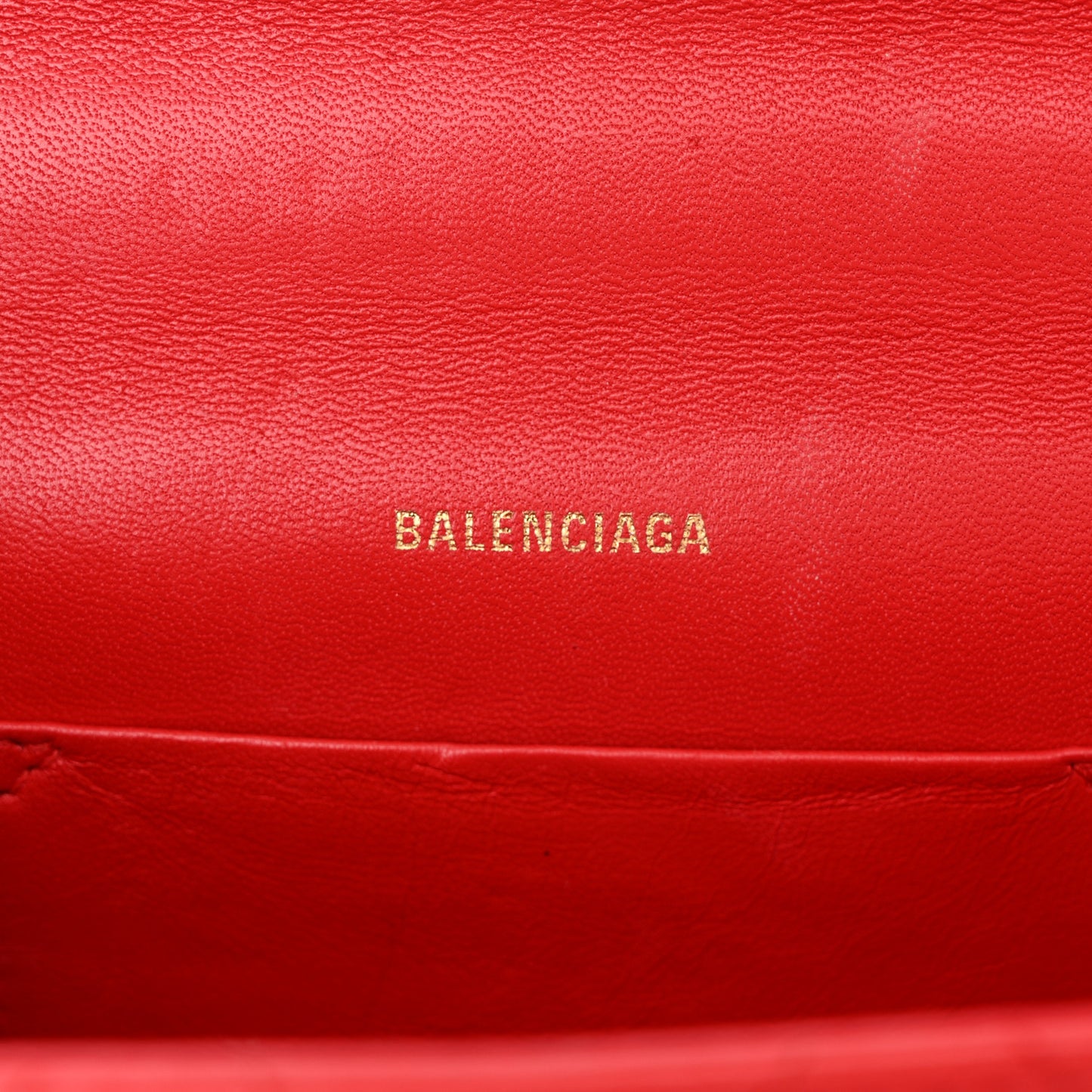 Nappa Calfskin Quilted XS Sharp Top Handle Bag Bright Red