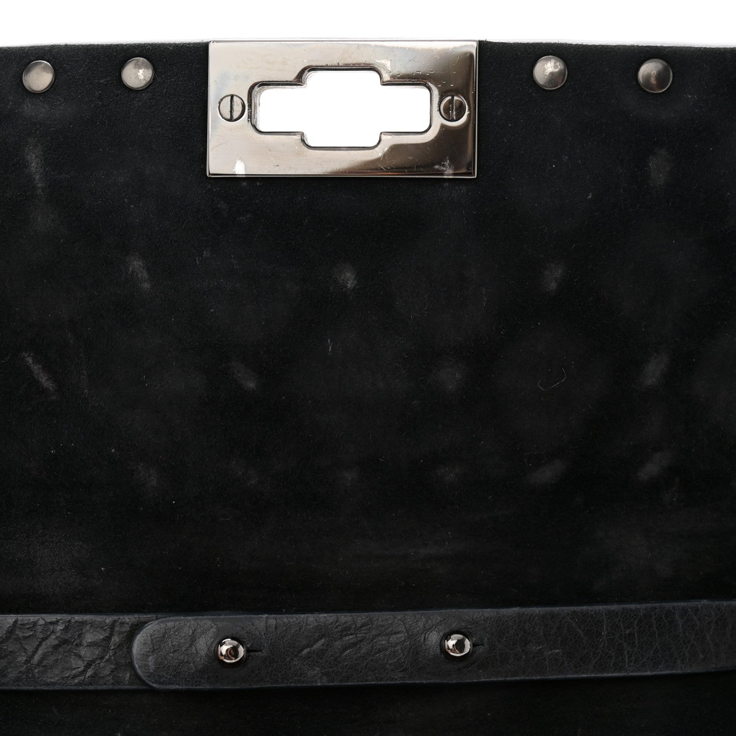 Valentino Garavani Craquele Nappa Rockstud Spike Wallet on Chain Black 12 of 12