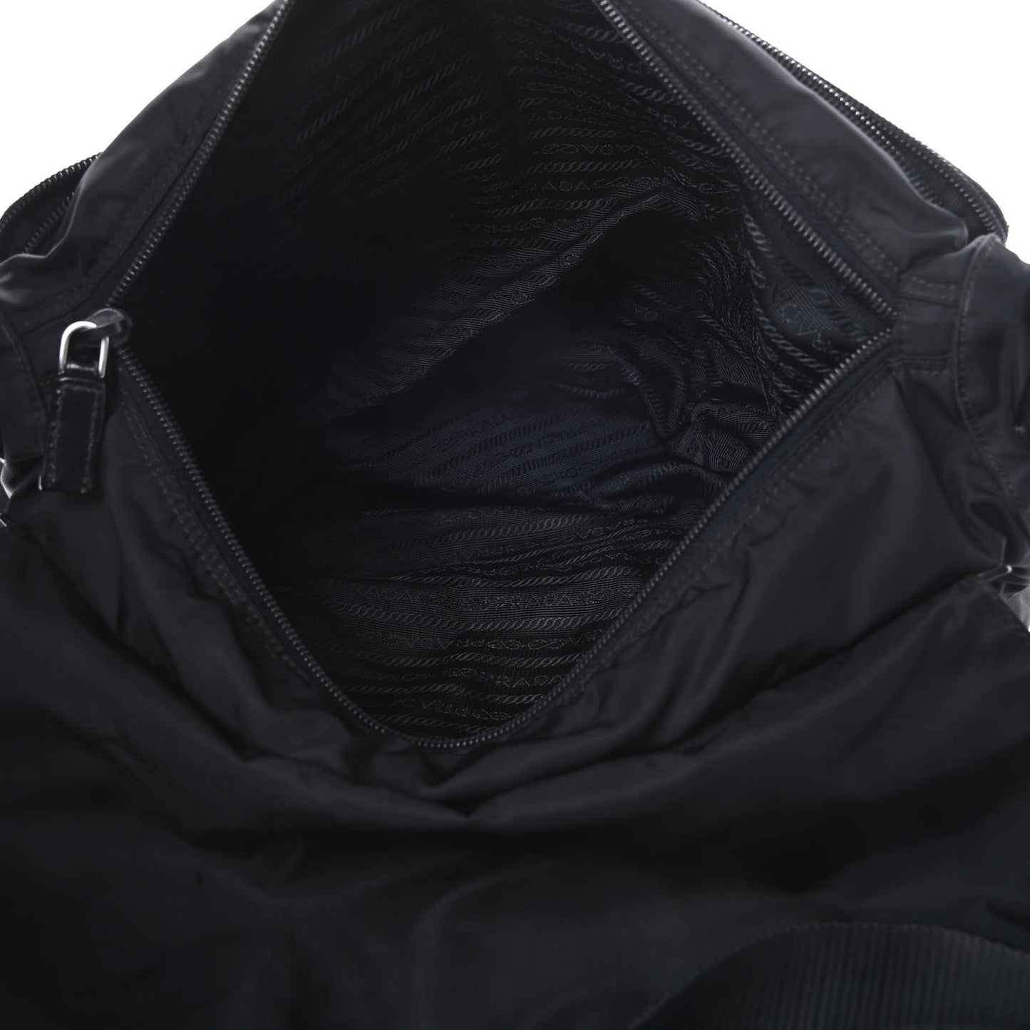 Nylon Vela Messenger Bag Black