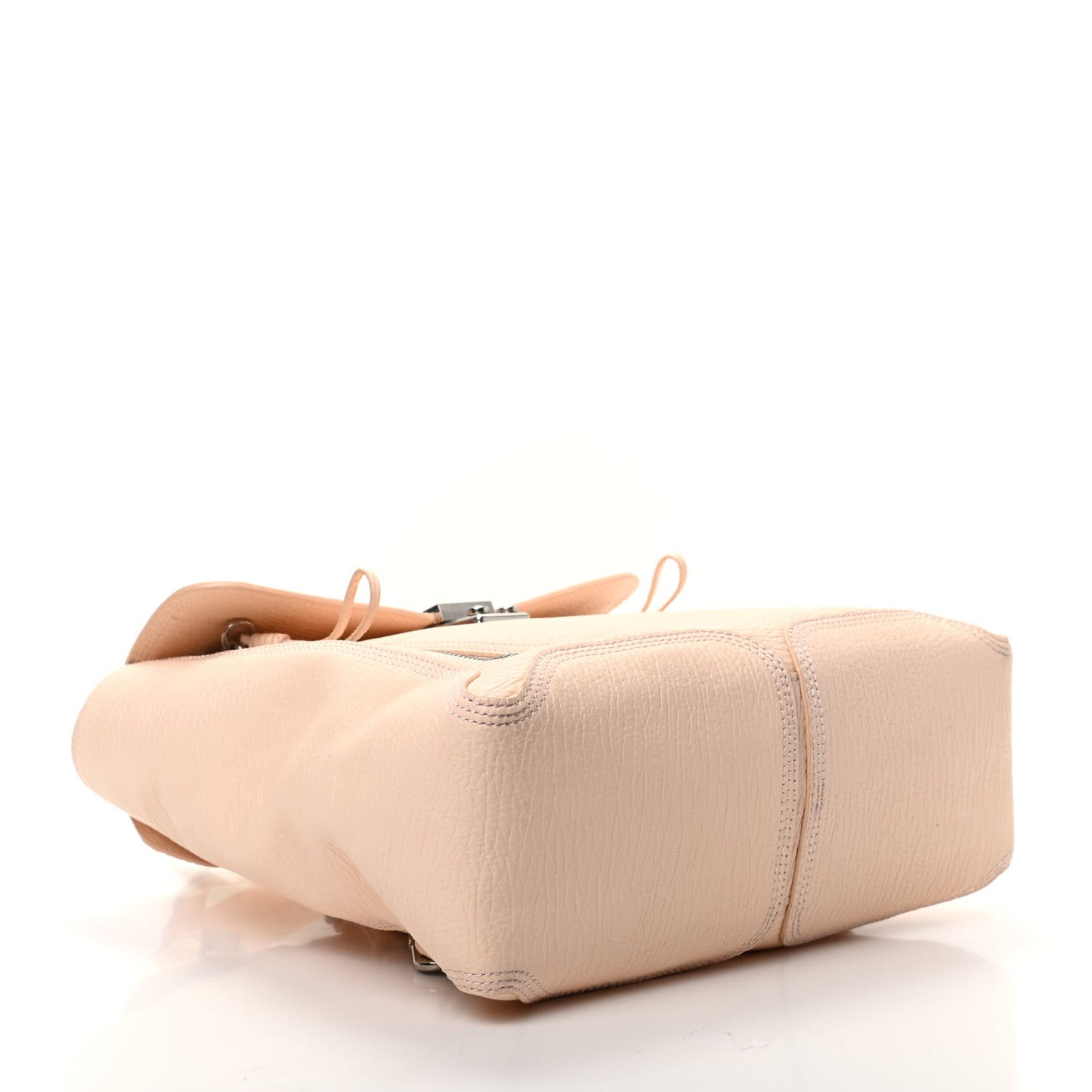 Textured Calfskin Pashli Backpack White Peach