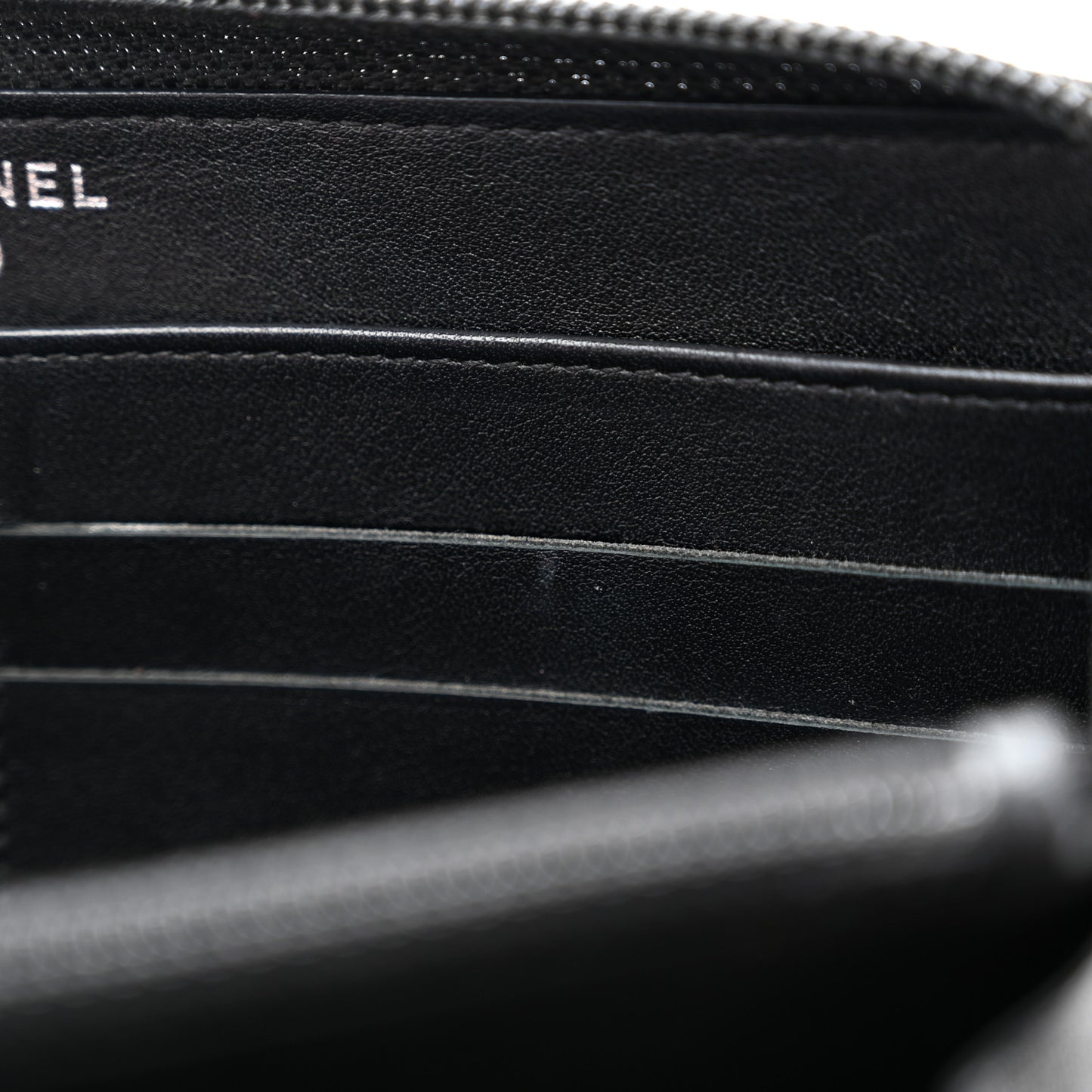 Caviar Large Timeless CC Zip Around Wallet Black