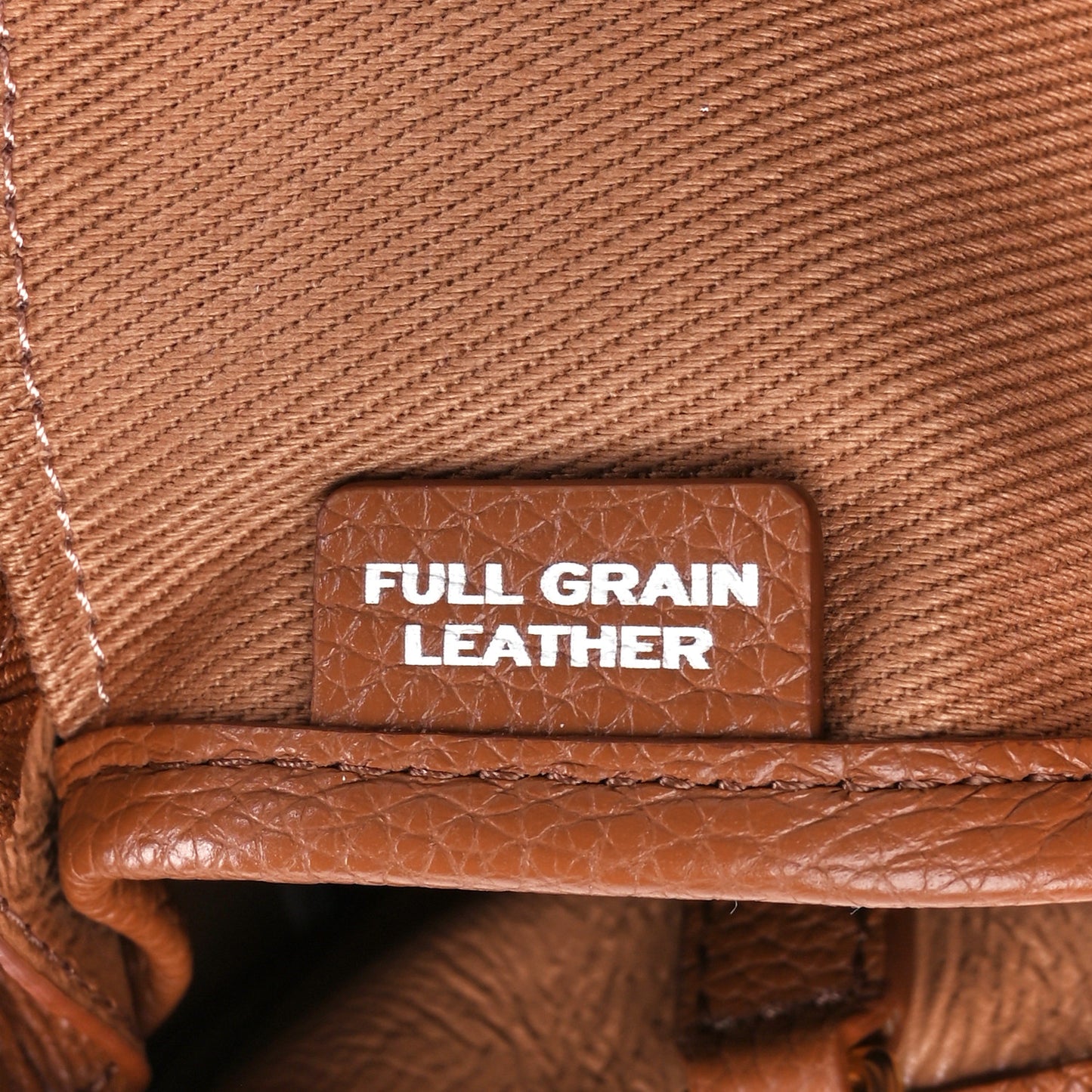 Grained Calfskin Small The Tote Bag Argan Oil