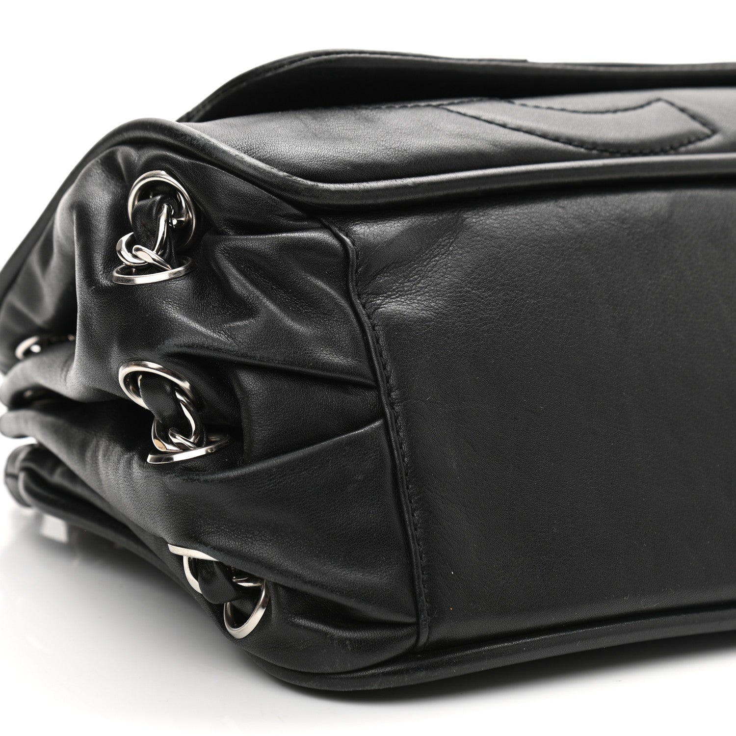 Chanel Calfskin Diagonal Ligne Flap Black 8 of 16