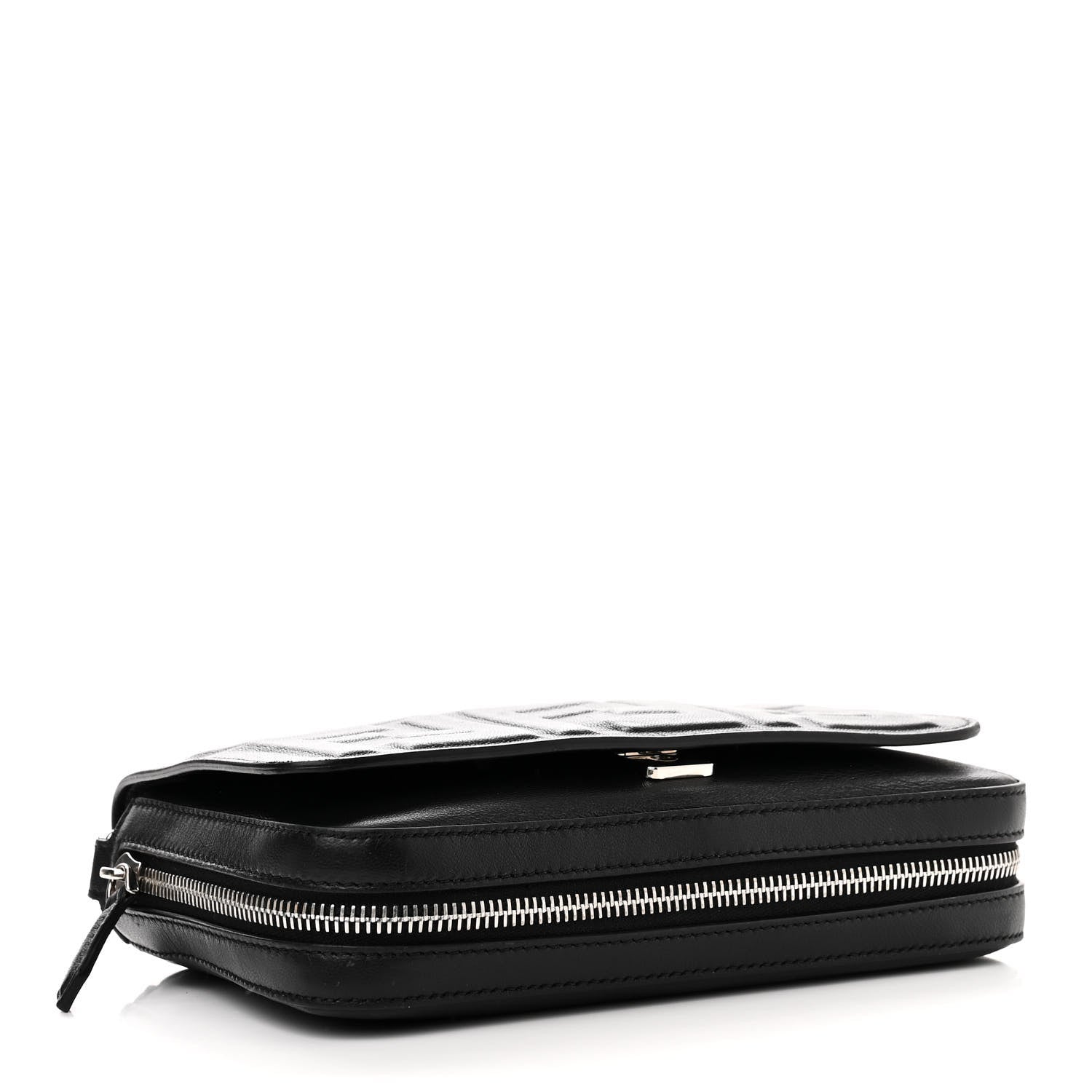 Fendi Nappa FF 1974 Embossed Mini Expandable Flap Bag Black 4 of 11