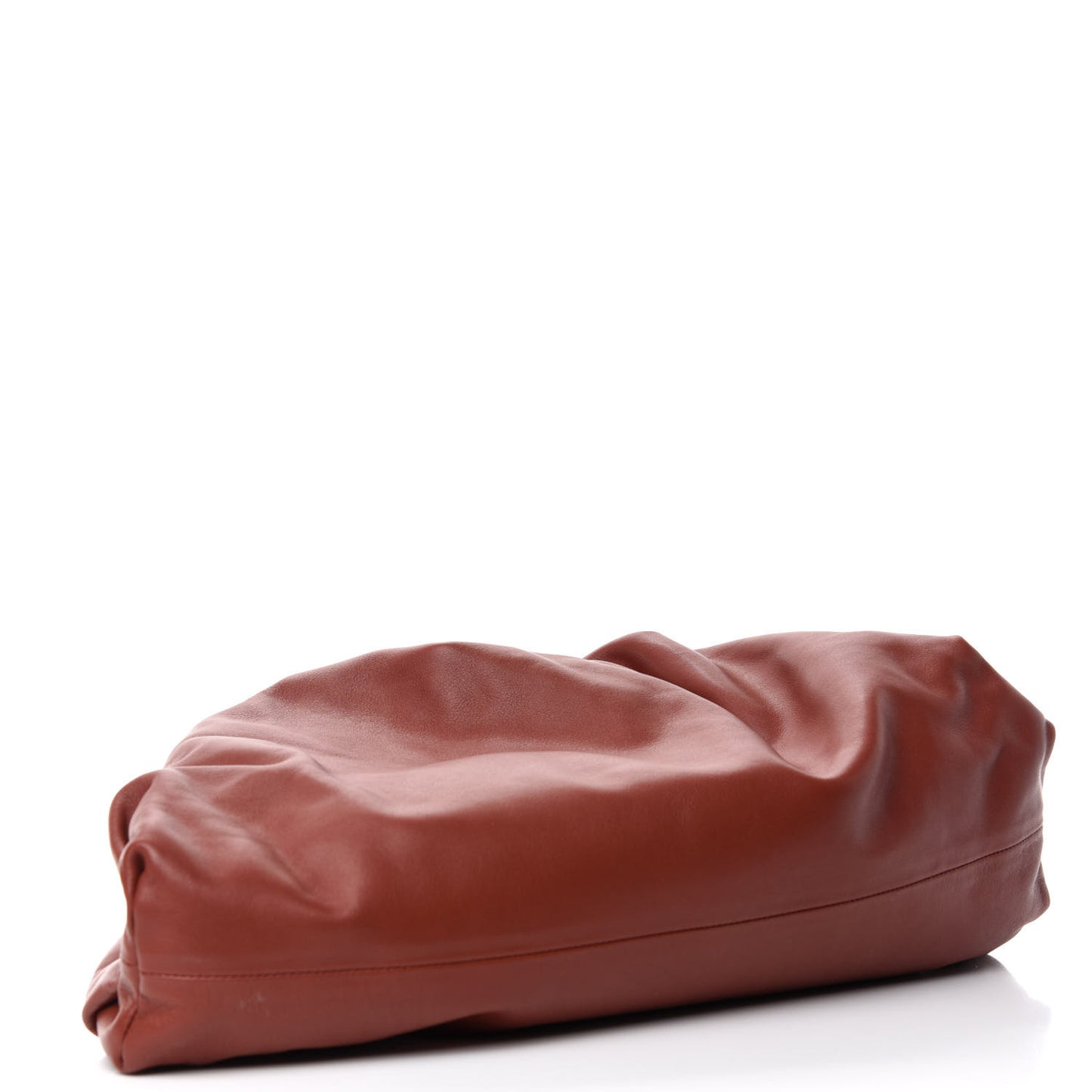 Smooth Butter Calf The Pouch Oversized Clutch Rust