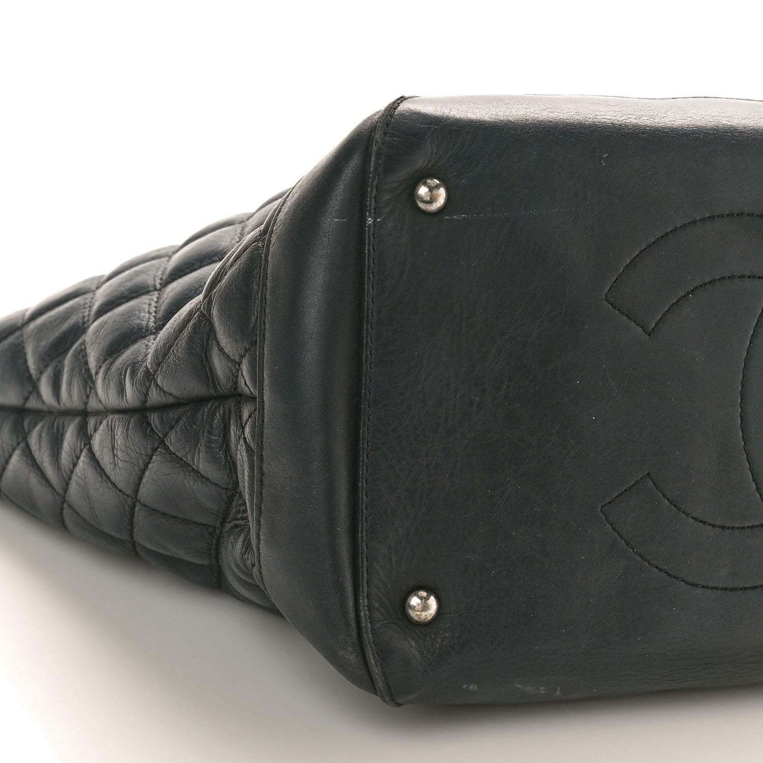 Chanel Calfskin Quilted Small Easy Shopping Tote Black 9 of 16