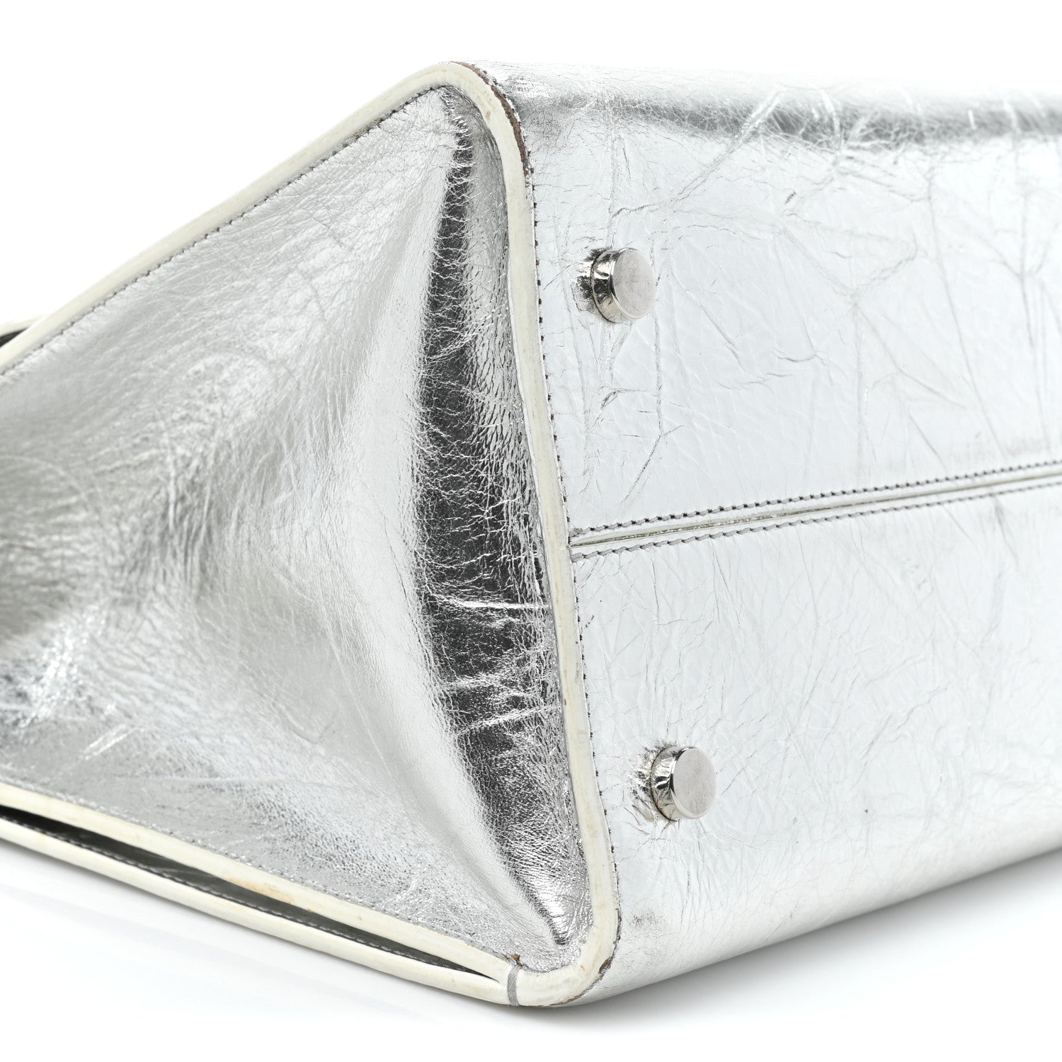Christian Dior Metallic Calfskin Medium Diorever Flap Silver 9 of 21