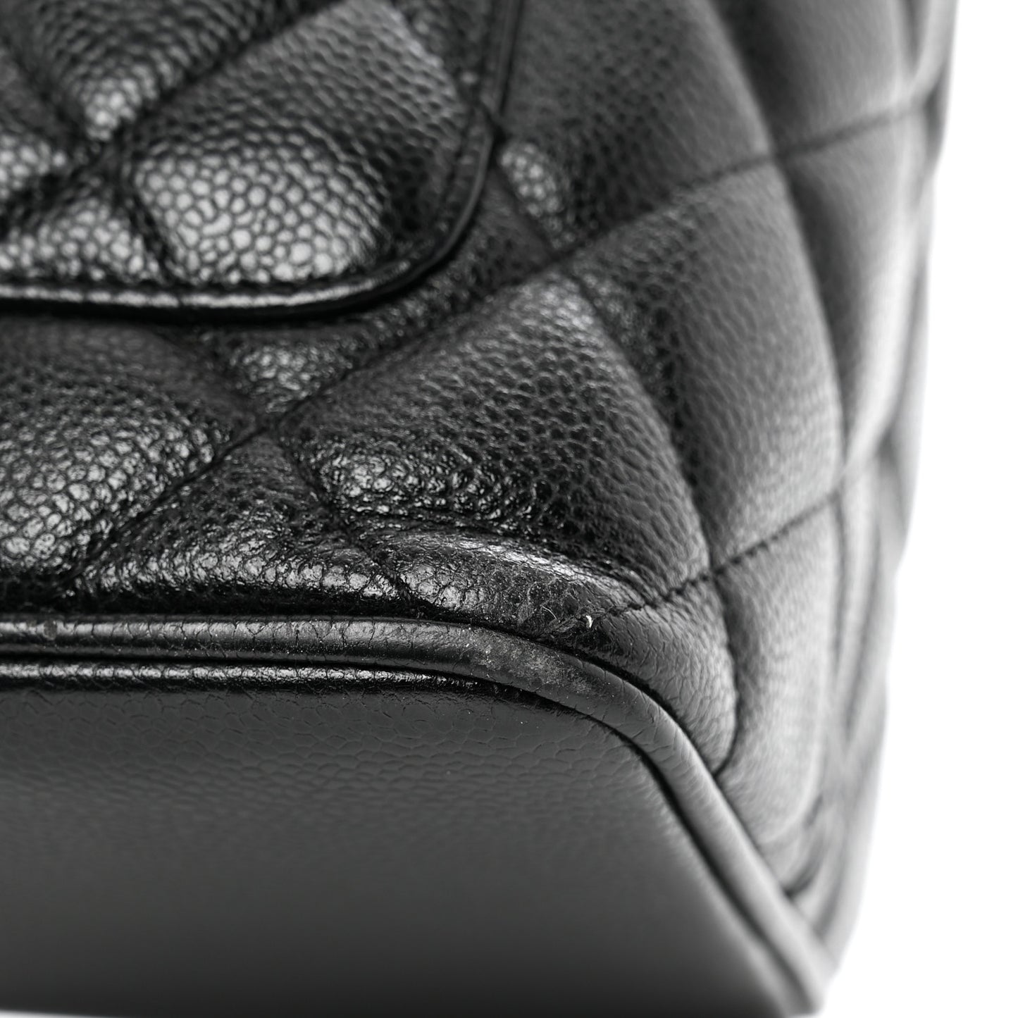 Caviar Quilted Medallion Tote Black