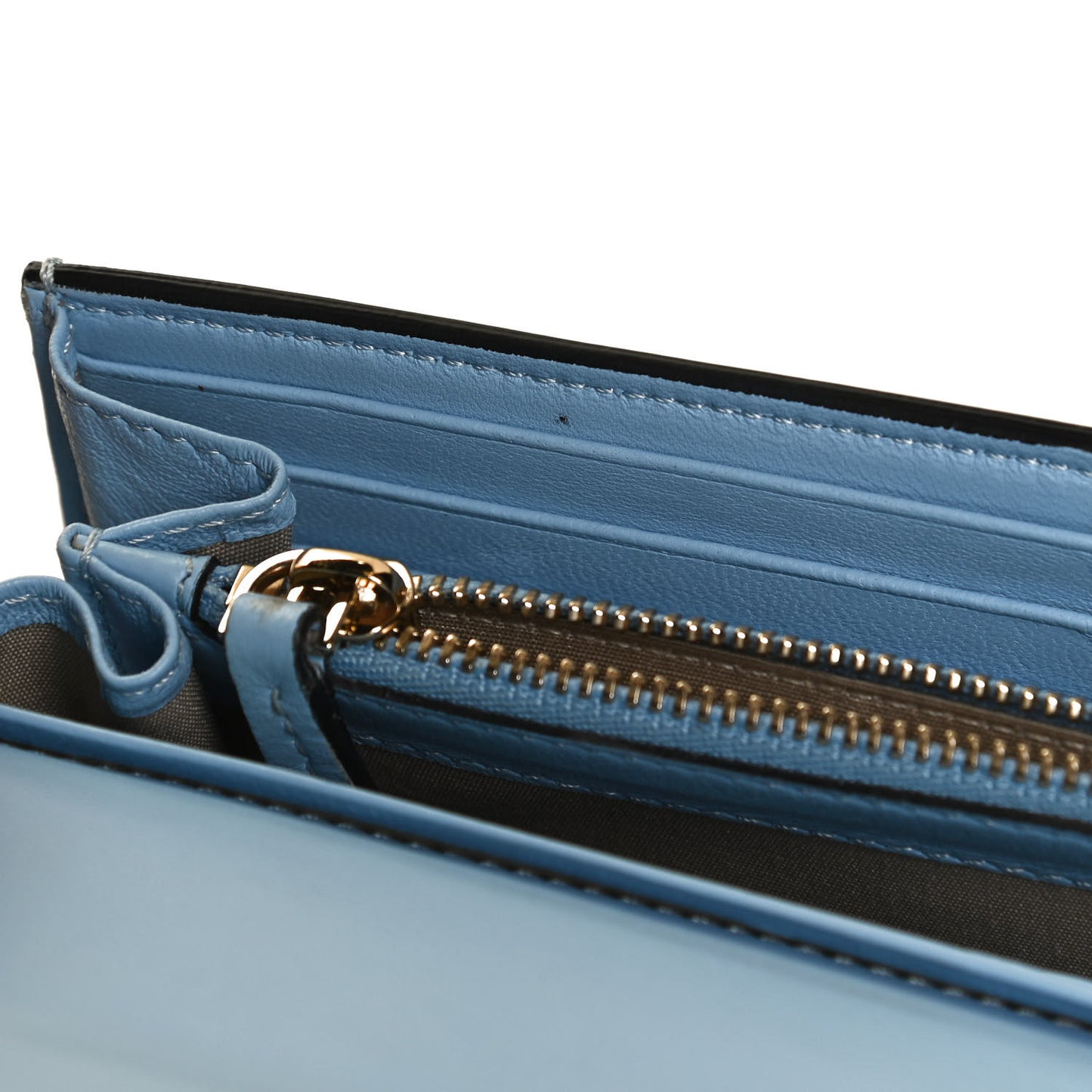 Calfskin Small DV One Wallet Blue