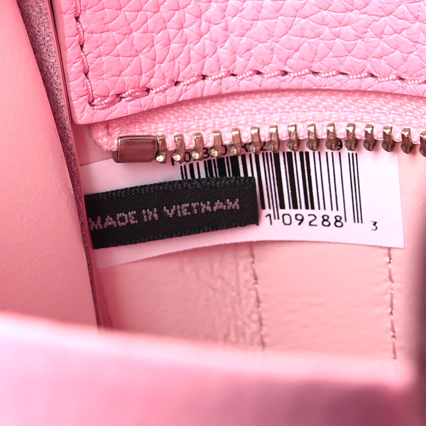 Grained Calfskin Micro The Tote Bag Fluro candy
