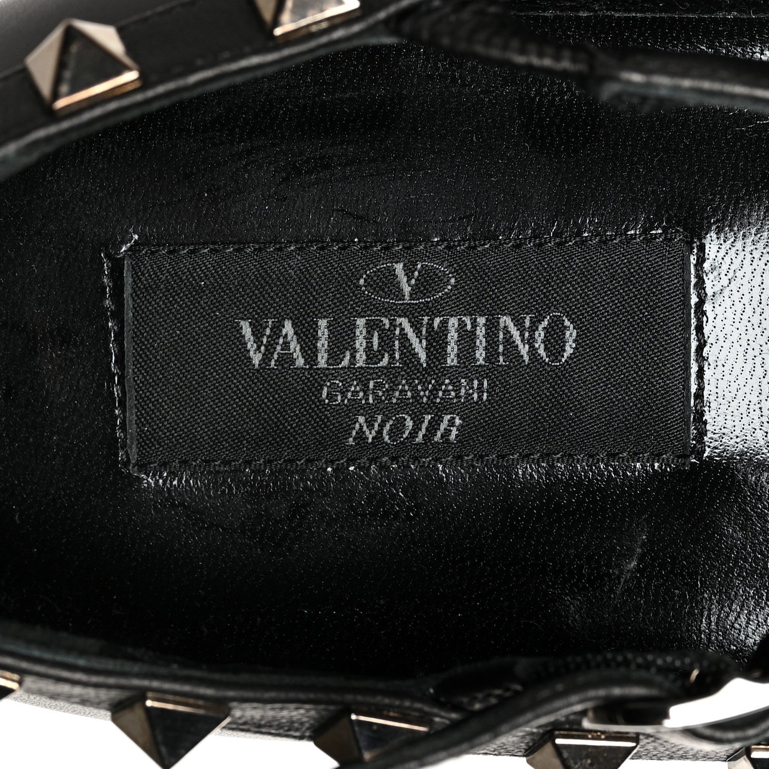 Valentino Garavani Nappa Rockstud Cage Ballerina Flats 38.5 Black 8 of 8