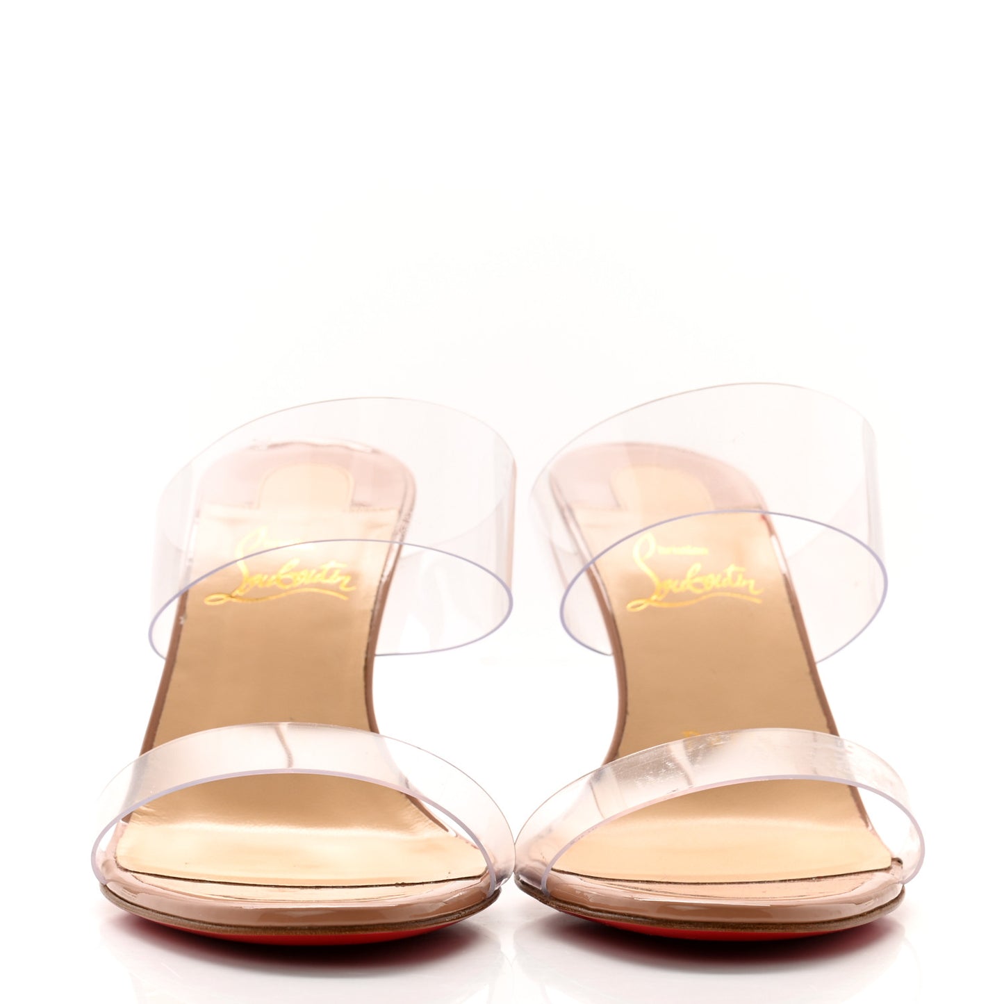 Patent PVC Just Nothing 85 Slide Sandals 36.5 Nude