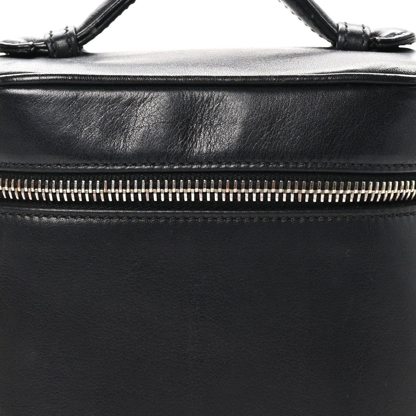 Lambskin Vanity Cosmetic Bag Black