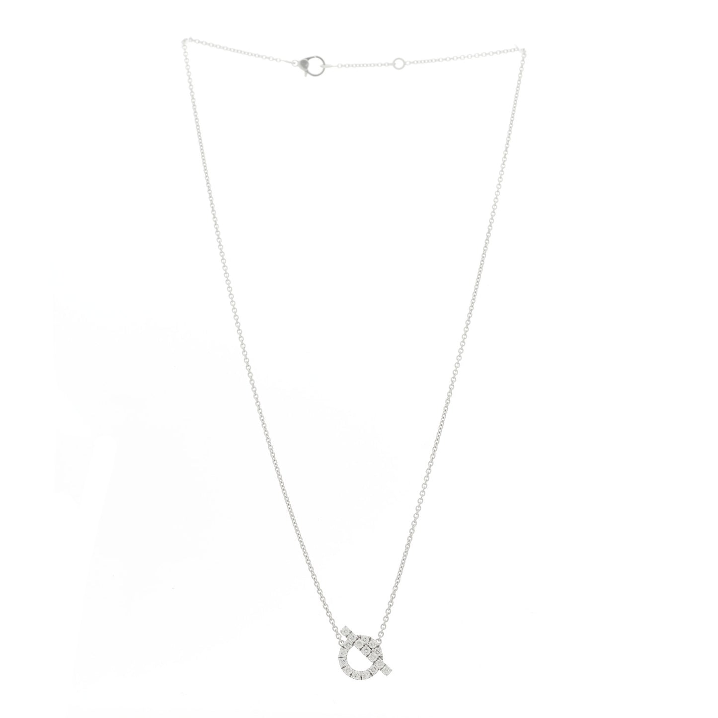 18K White Gold Diamond Finesse Pendant Necklace