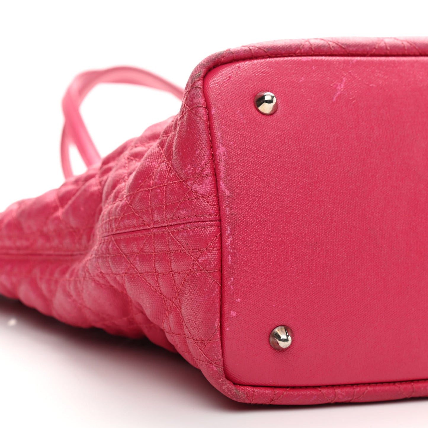 Coated Canvas Cannage Medium Panarea Tote Pink