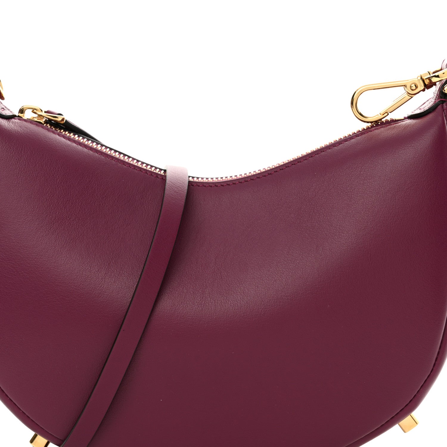 Fendi Vitello Grace Matte Mini Fendigraphy Hobo Bag Rosso Roma 8 of 10