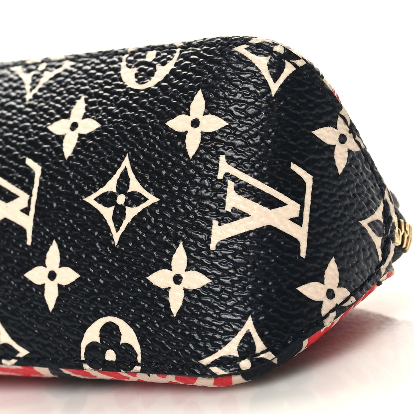 Monogram Giant Crafty Elizabeth Pencil Pouch Creme Rouge Black