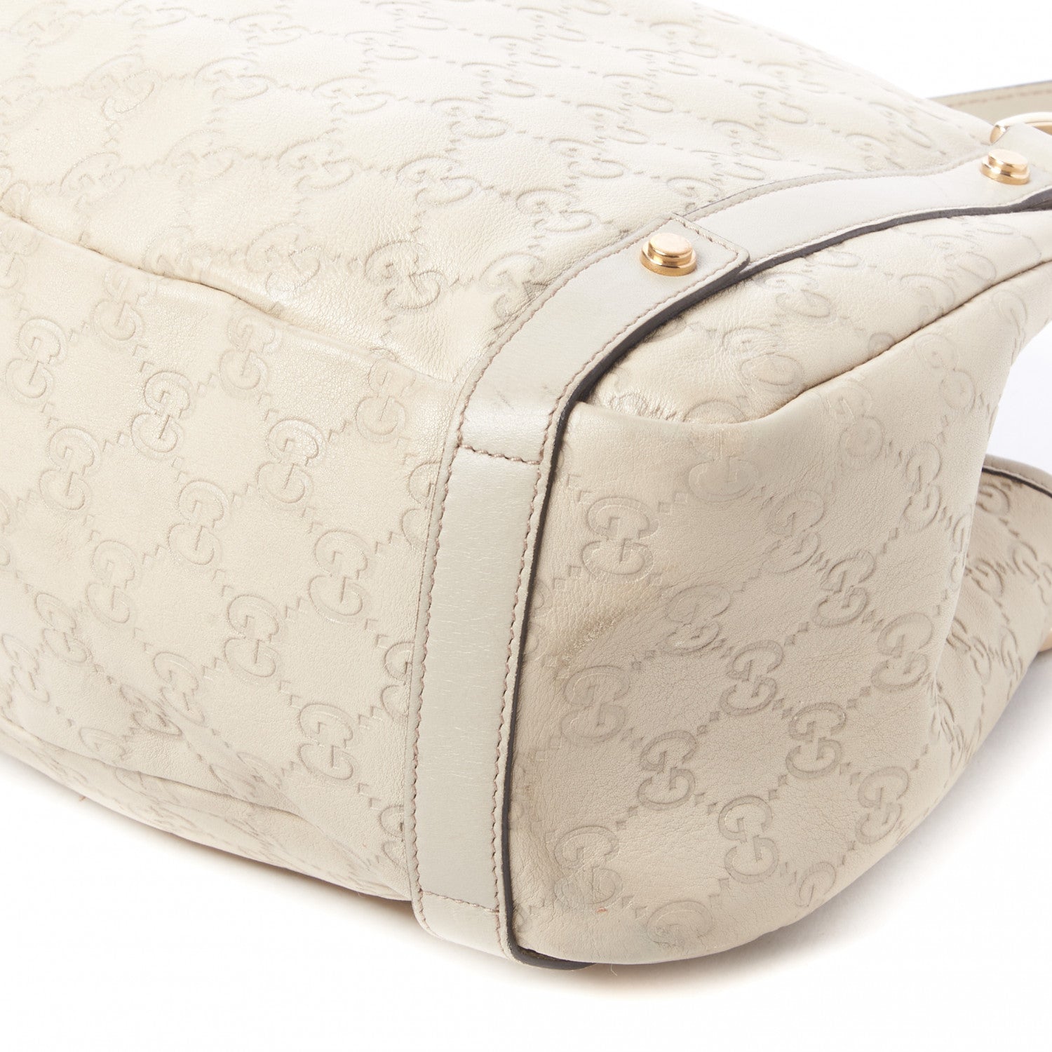Gucci Guccissima Medium Abbey Shoulder Bag Off White 5 of 9