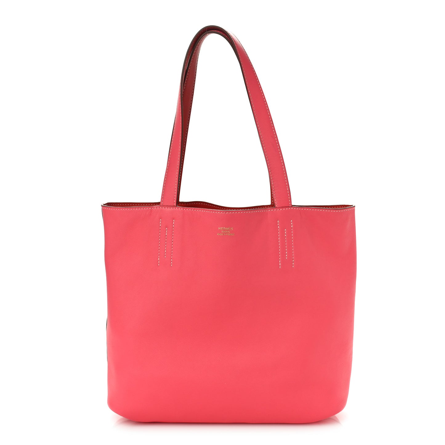 Veau Sikkim Swift Double Sens 28 Reversible Tote Peony Sanguine