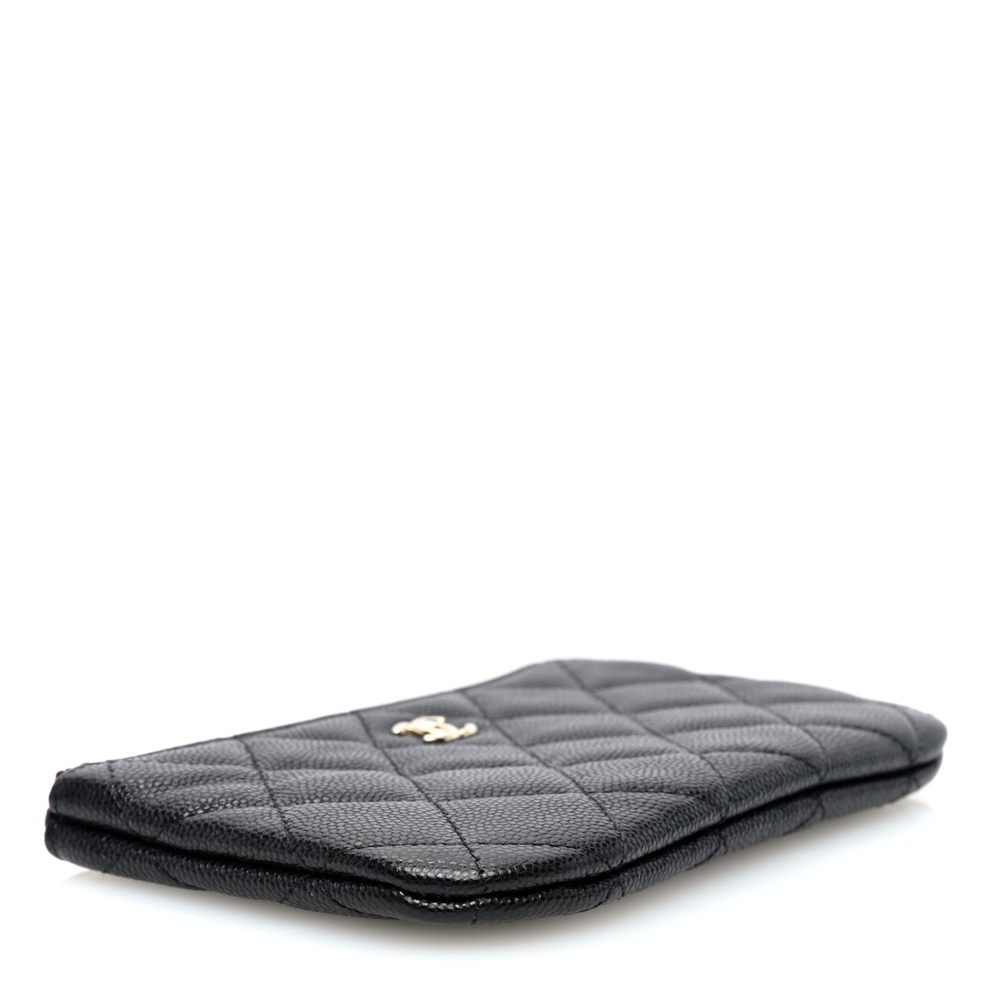 Caviar Quilted Small Cosmetic Case Black