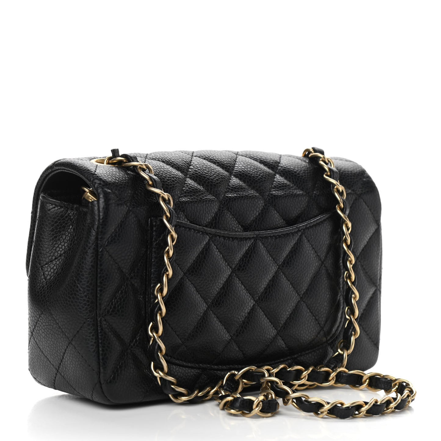 Caviar Quilted Mini Rectangular Flap Black
