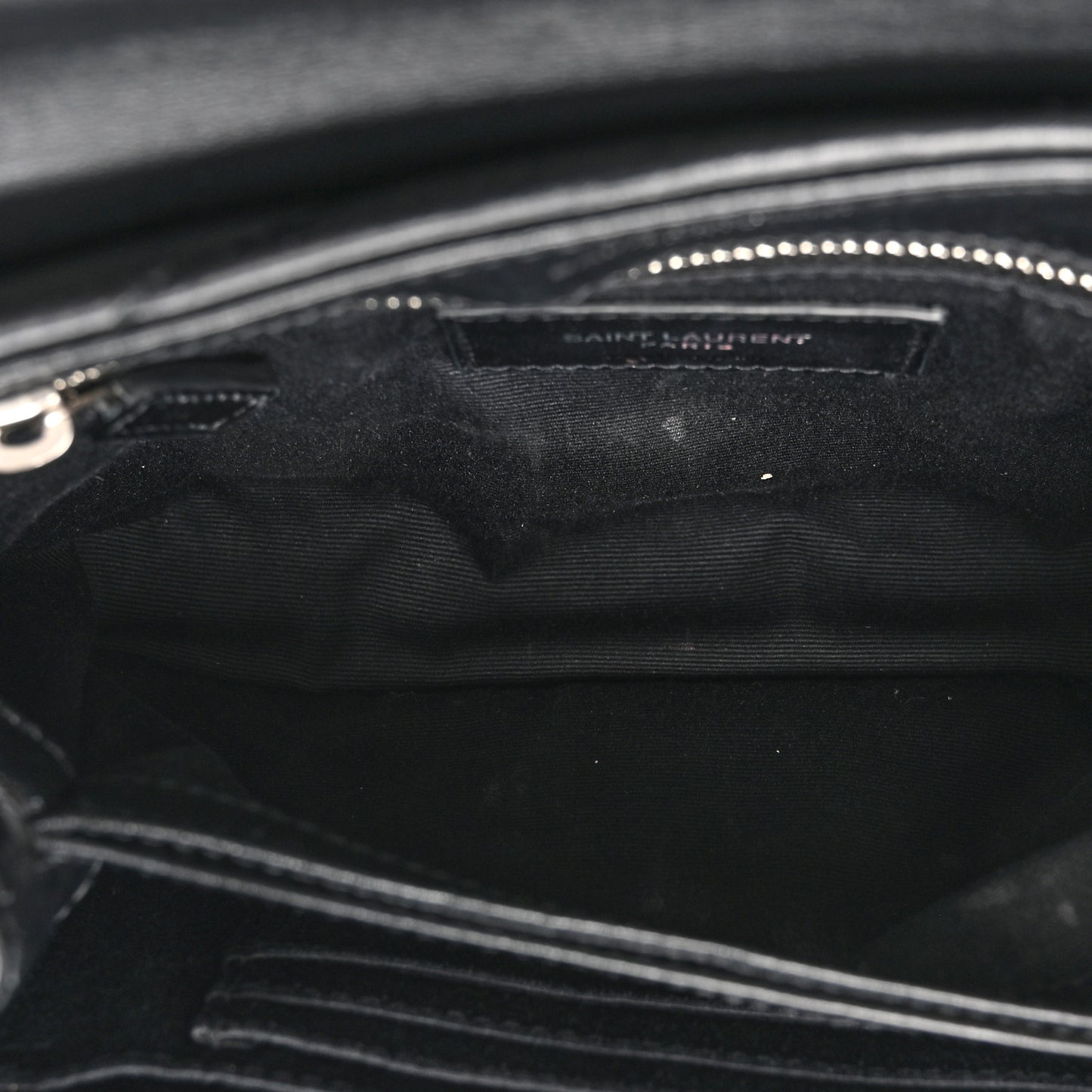 Calfskin Y Quilted Monogram Toy Loulou Crossbody Bag Black