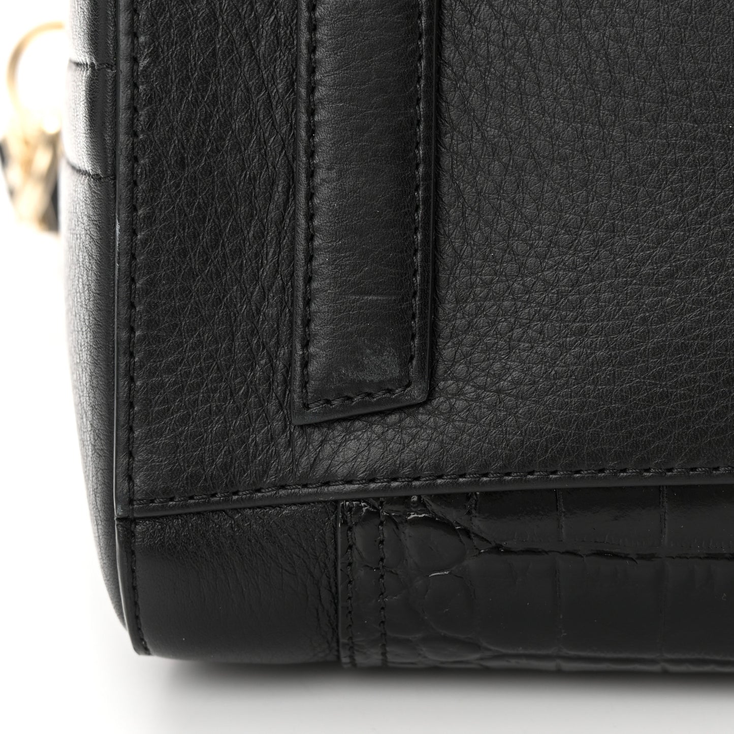 Calfskin Crocodile Embossed Medium Antigona Black