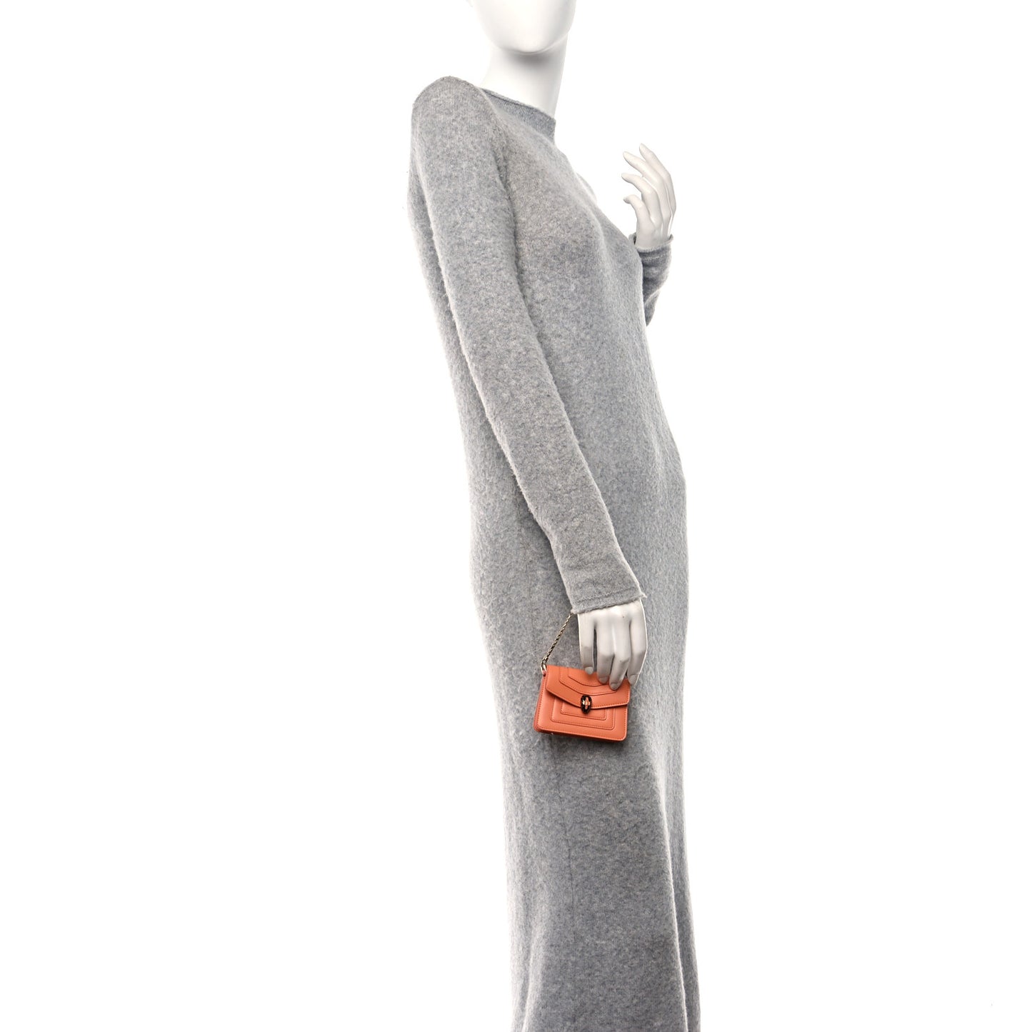 Calfskin Serpenti Forever Miniature Bag Charm Coral