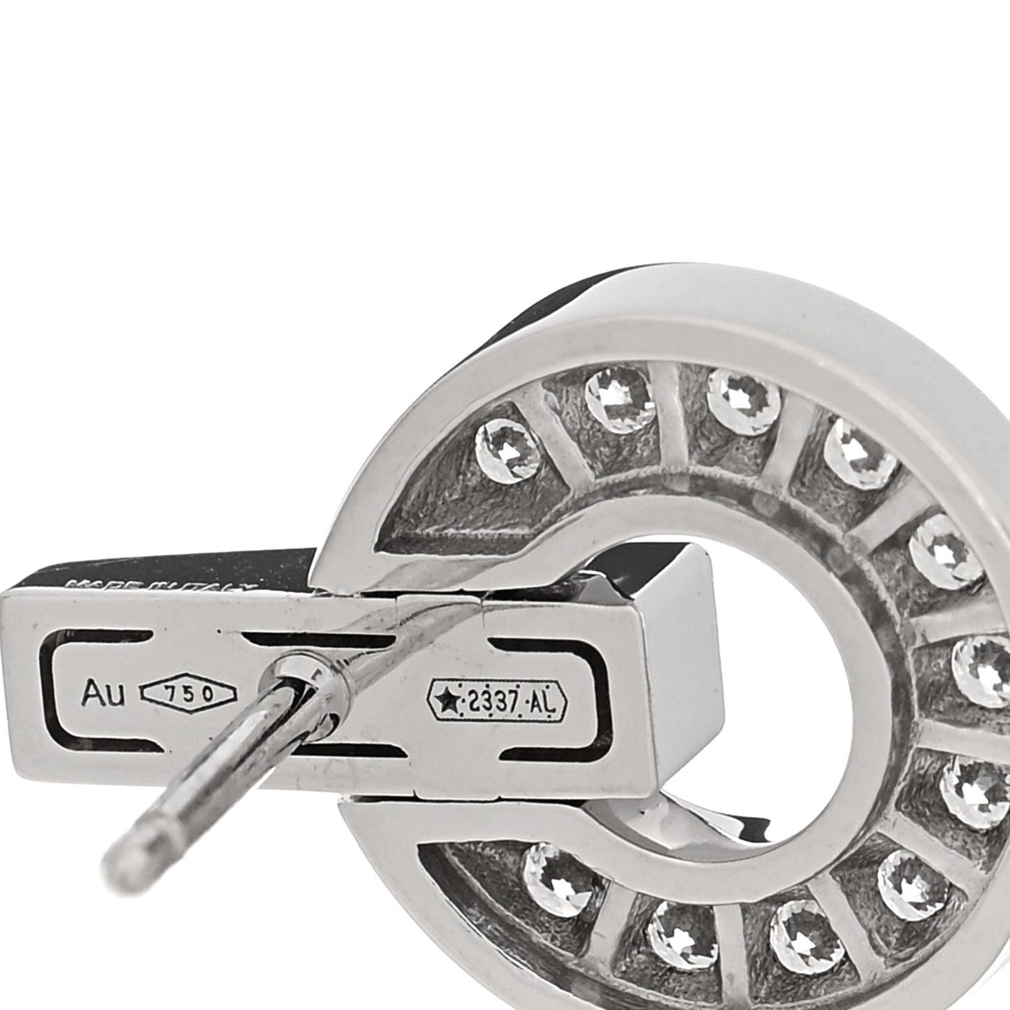 18K White Gold Diamond BVLGARI BVLGARI Openwork Earrings