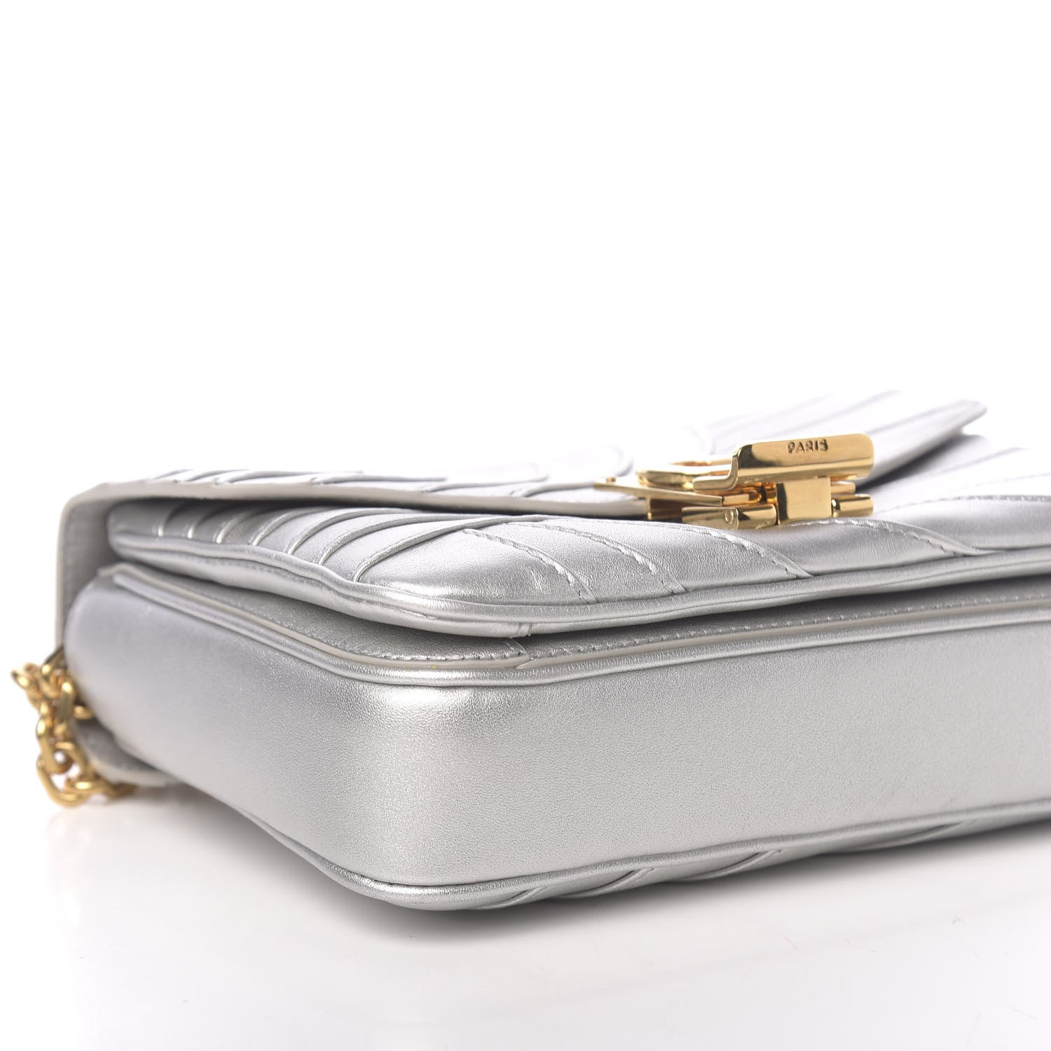 Celine Metallic Calfskin Small Patchwork C Bag Silver 8 of 10